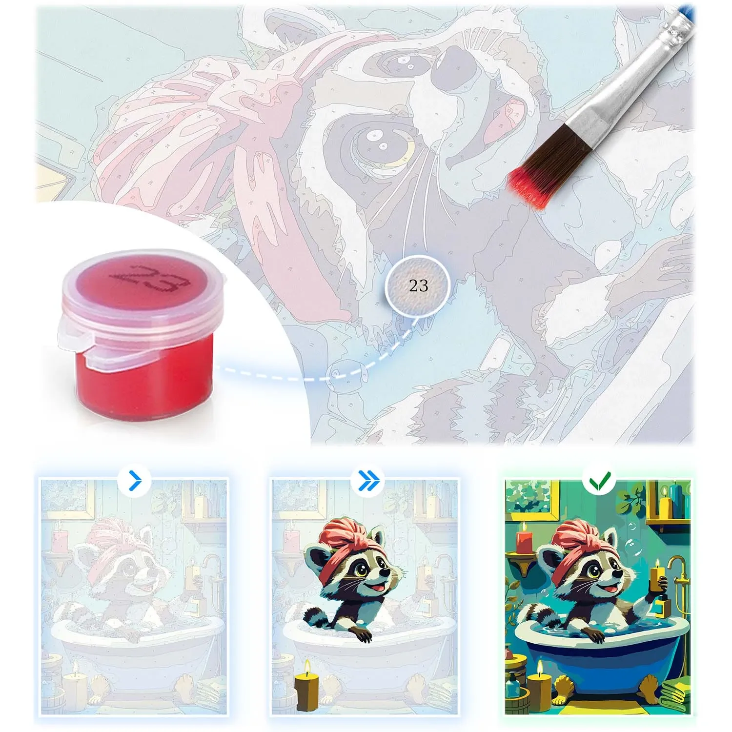 Paveikslas tapyti pagal skaičius 40x50 cm Massido Szop - nuotrauka 1