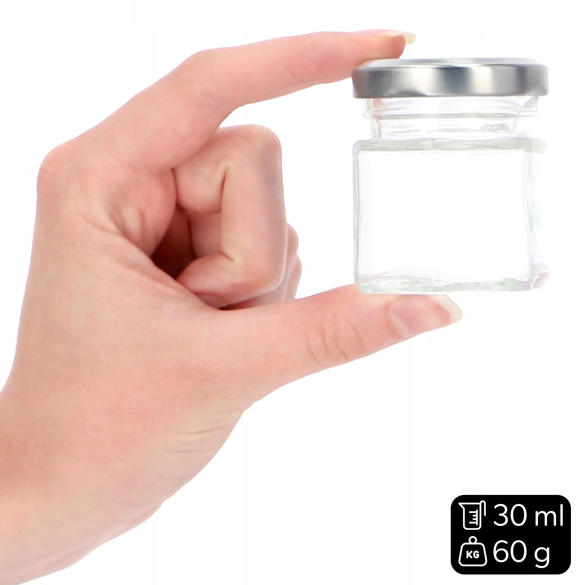 Prieskonių indelis 30 ml, skaidrus