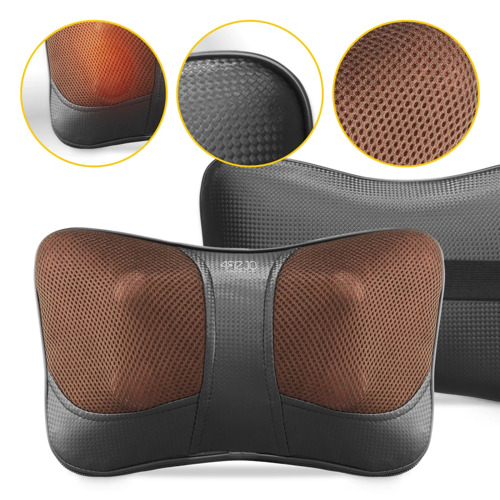 SHIATSU ULTRA+ masažinė pagalvėlė ruda