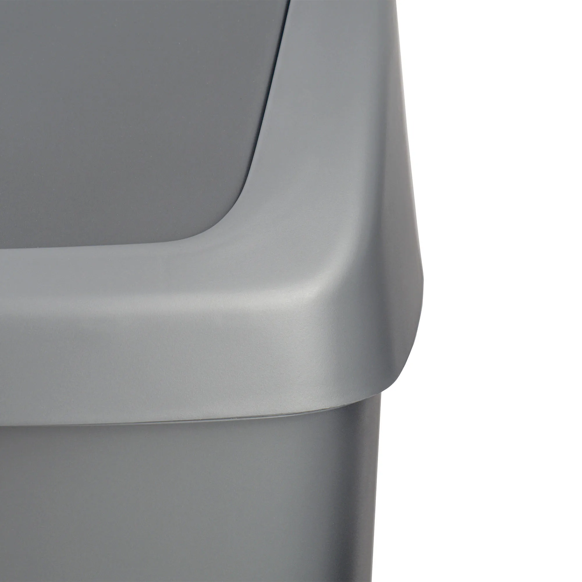 Curver šiukšliadėžė su atlenkiamu dangčiu, tamsiai pilka, 50 l