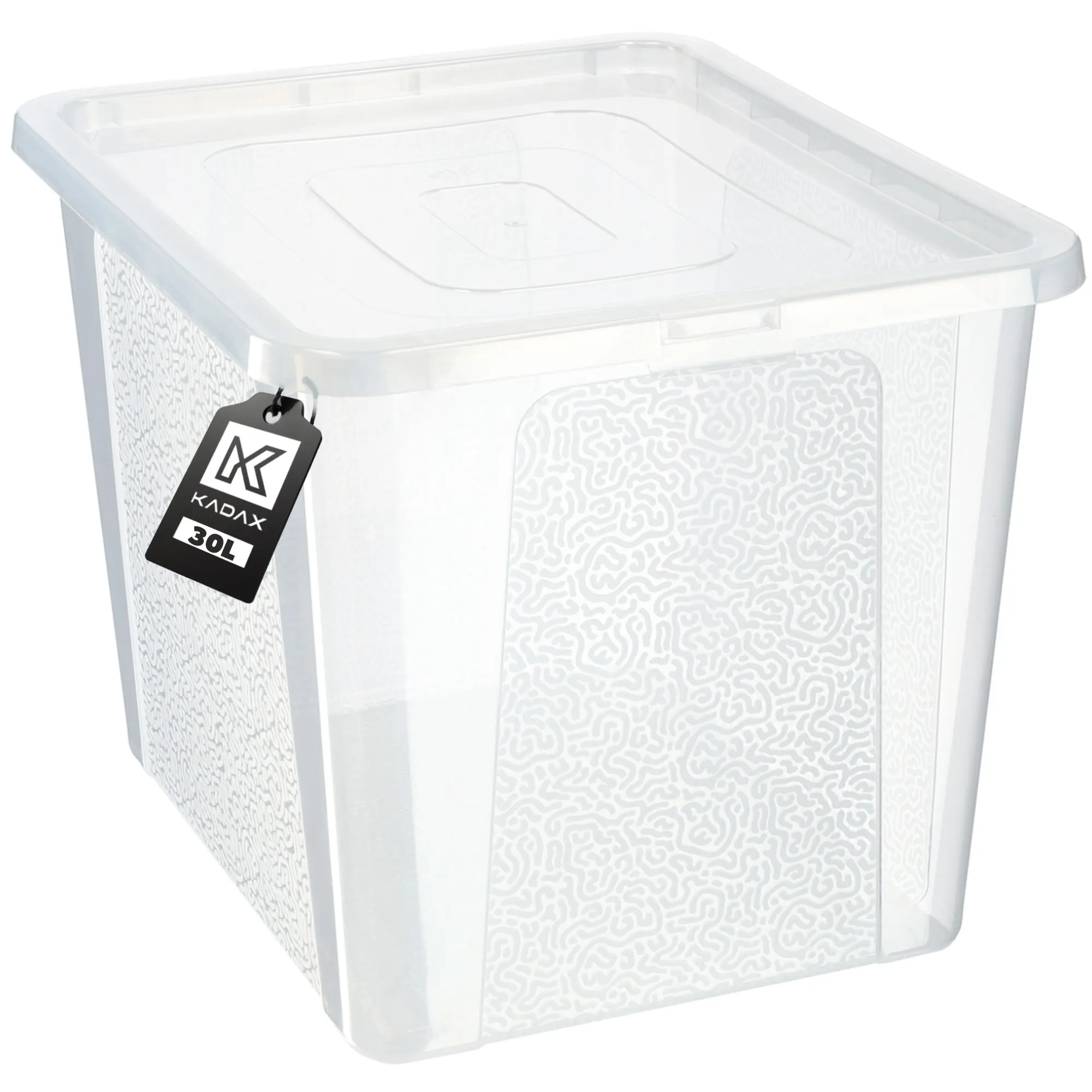 Dozza 30 litrų laikymo konteineris su dangčiu, bespalvis