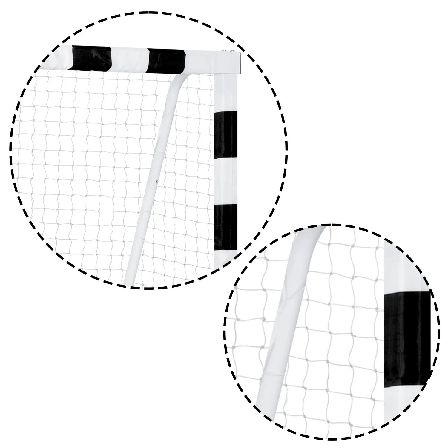 Futbolo vartai 300 x 160 x 90 cm NS-460 juodi ir balti - nuotrauka 1