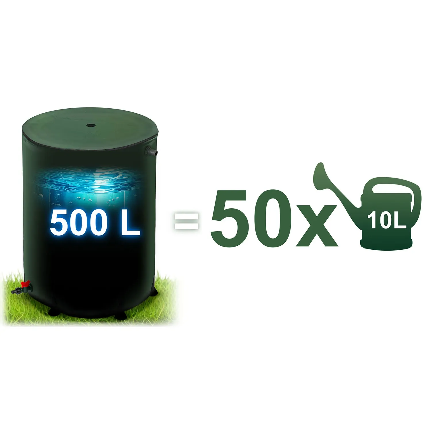 500 l lietaus vandens talpykla „Plonos PL-521“ - nuotrauka 1