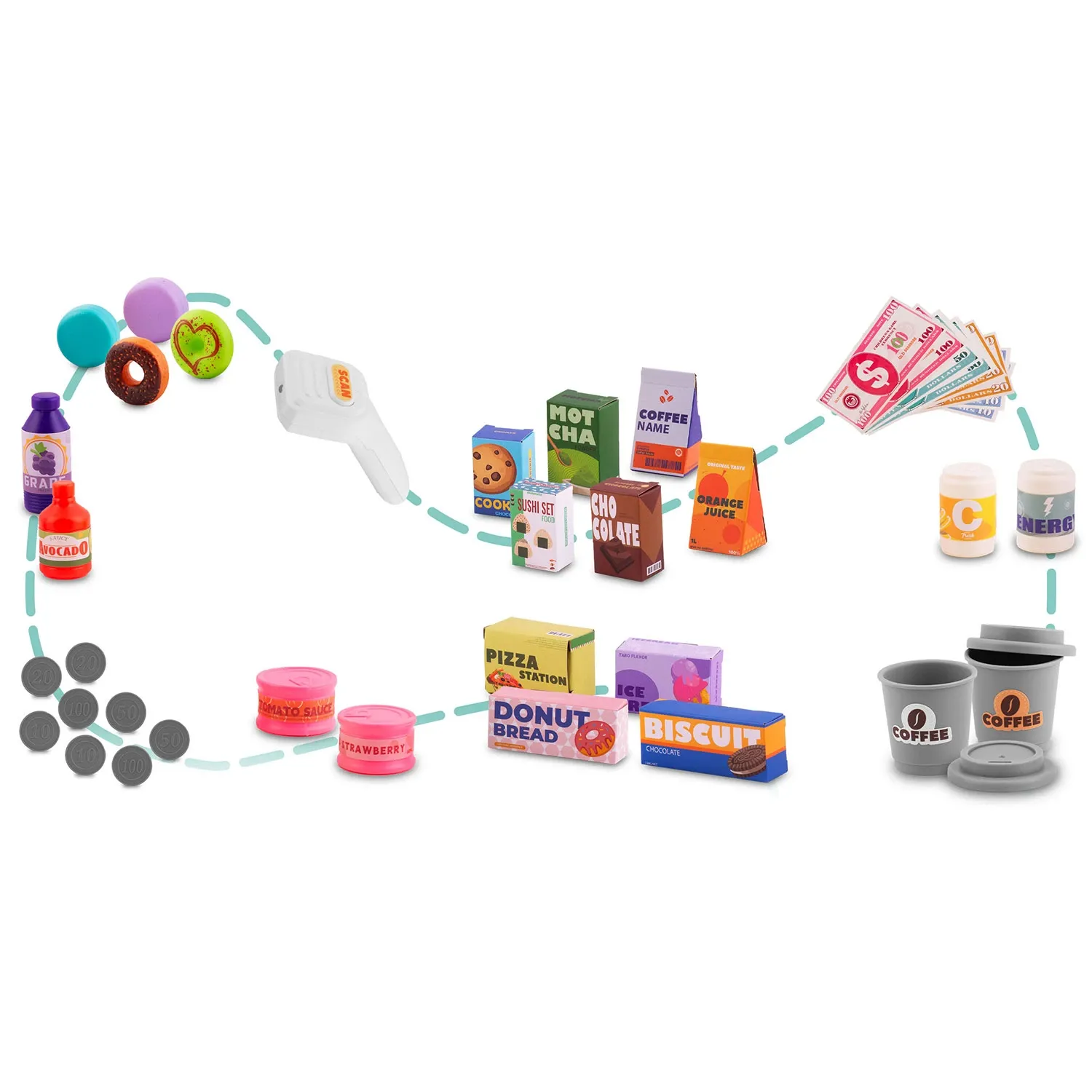 Interaktyvus žaislinis kasos aparatas RK-822 Ricokids - nuotrauka 1