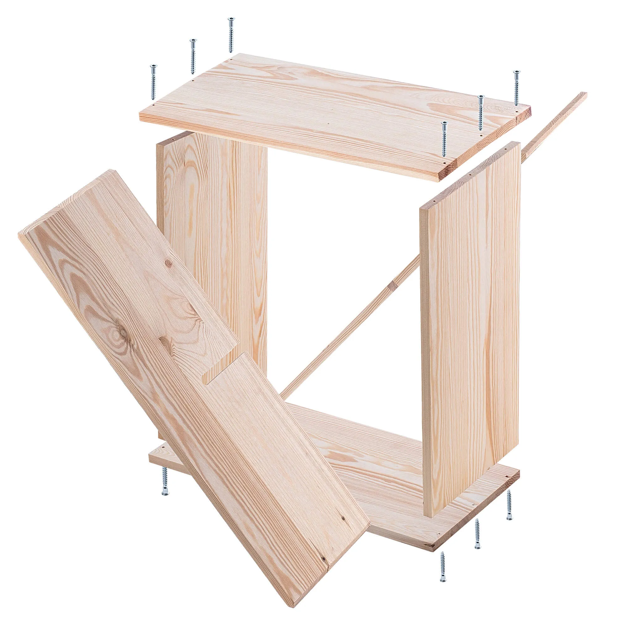 „Loreo X“ vyno lentynėlė, medinė, šviesiai ruda, 2 vnt.