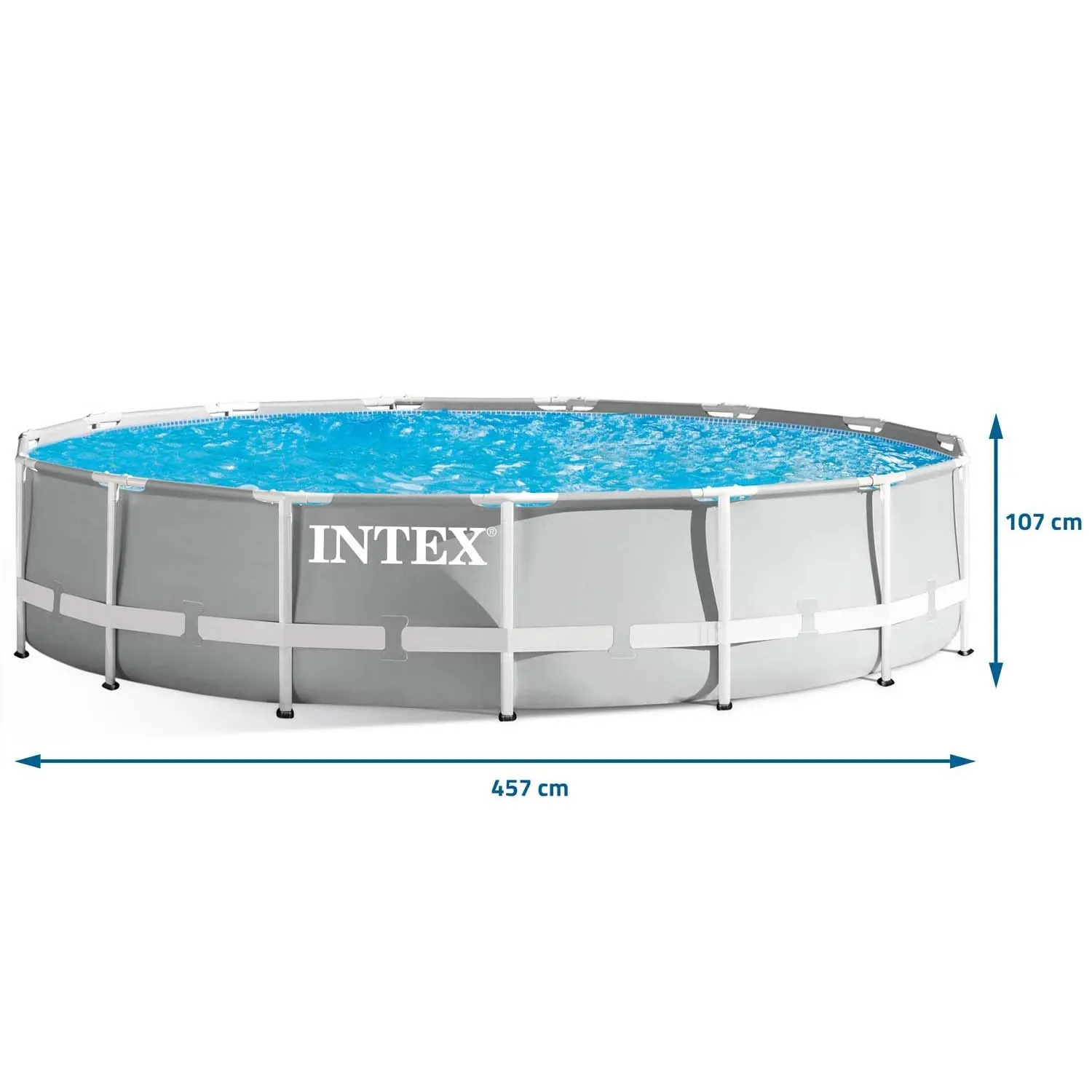 Karkasinis sodo baseinas 457 x 107 cm 21 viename INTEX 26724 - nuotrauka 1