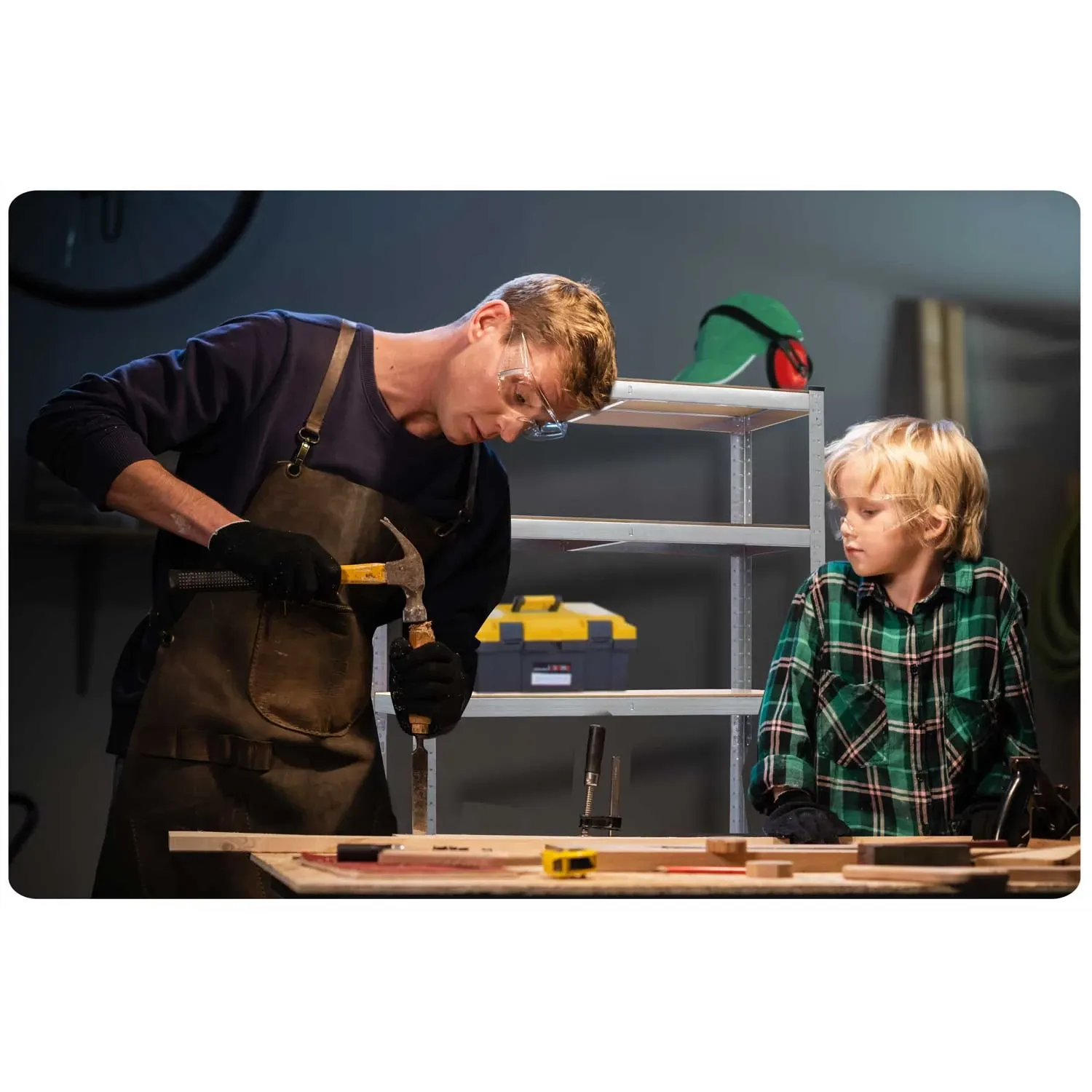 Metalinių daiktų laikymo lentynų komplektas (2 vnt.), 180 x 90 x 40 cm, Plonos PL-702 - nuotrauka 1