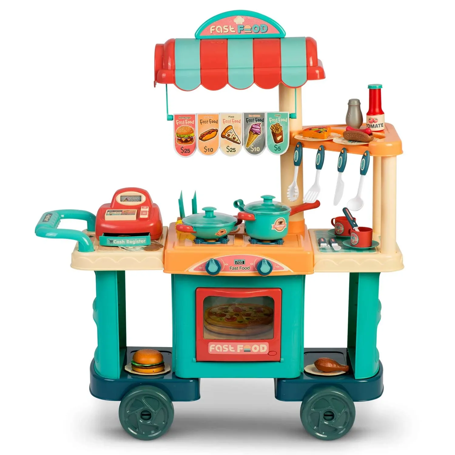 Ricokids 773000 vaikiška virtuvė ant ratukų - nuotrauka 1