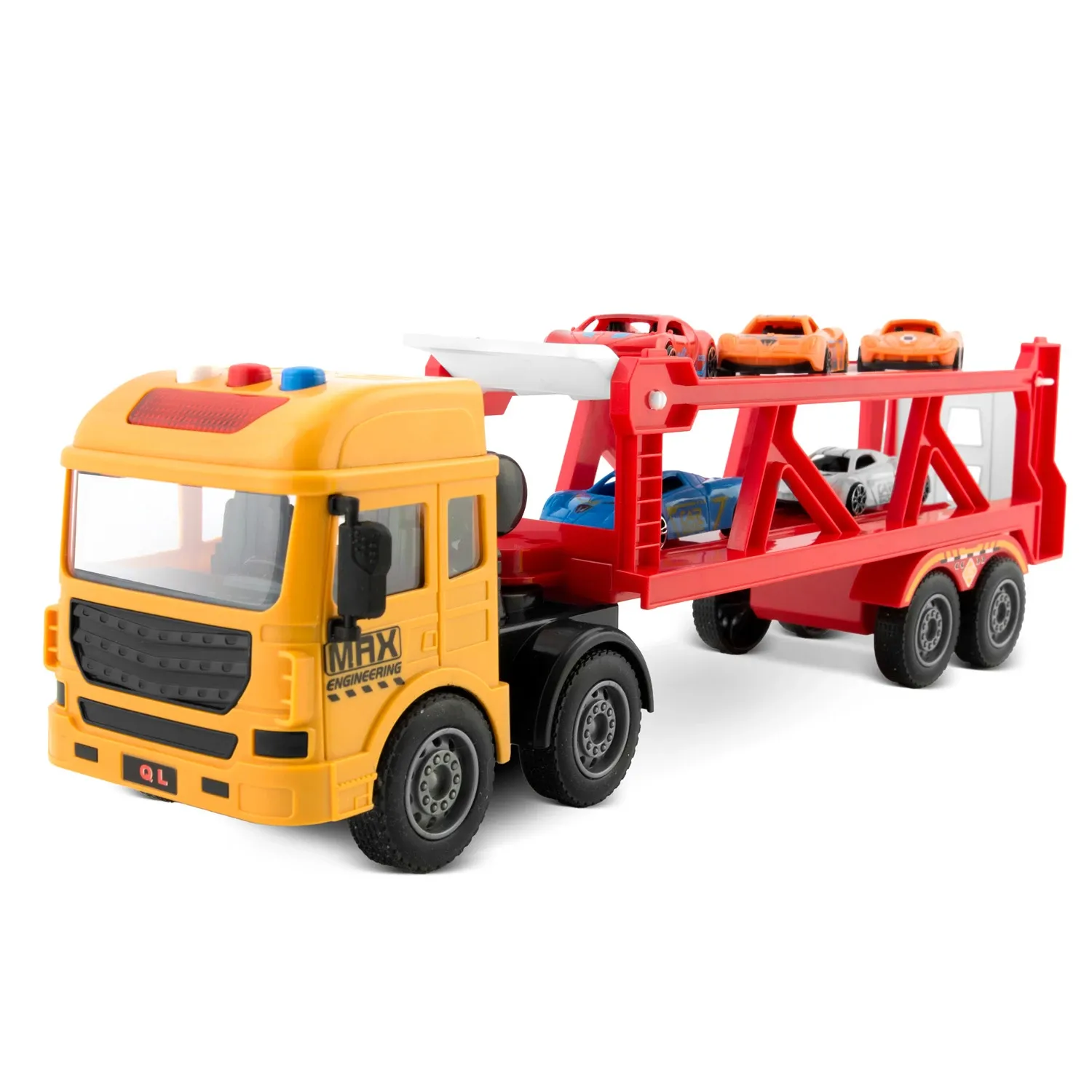 Edukacinis žaislinis sunkvežimis + 5 automobiliai RK-760 Ricokids - nuotrauka 1