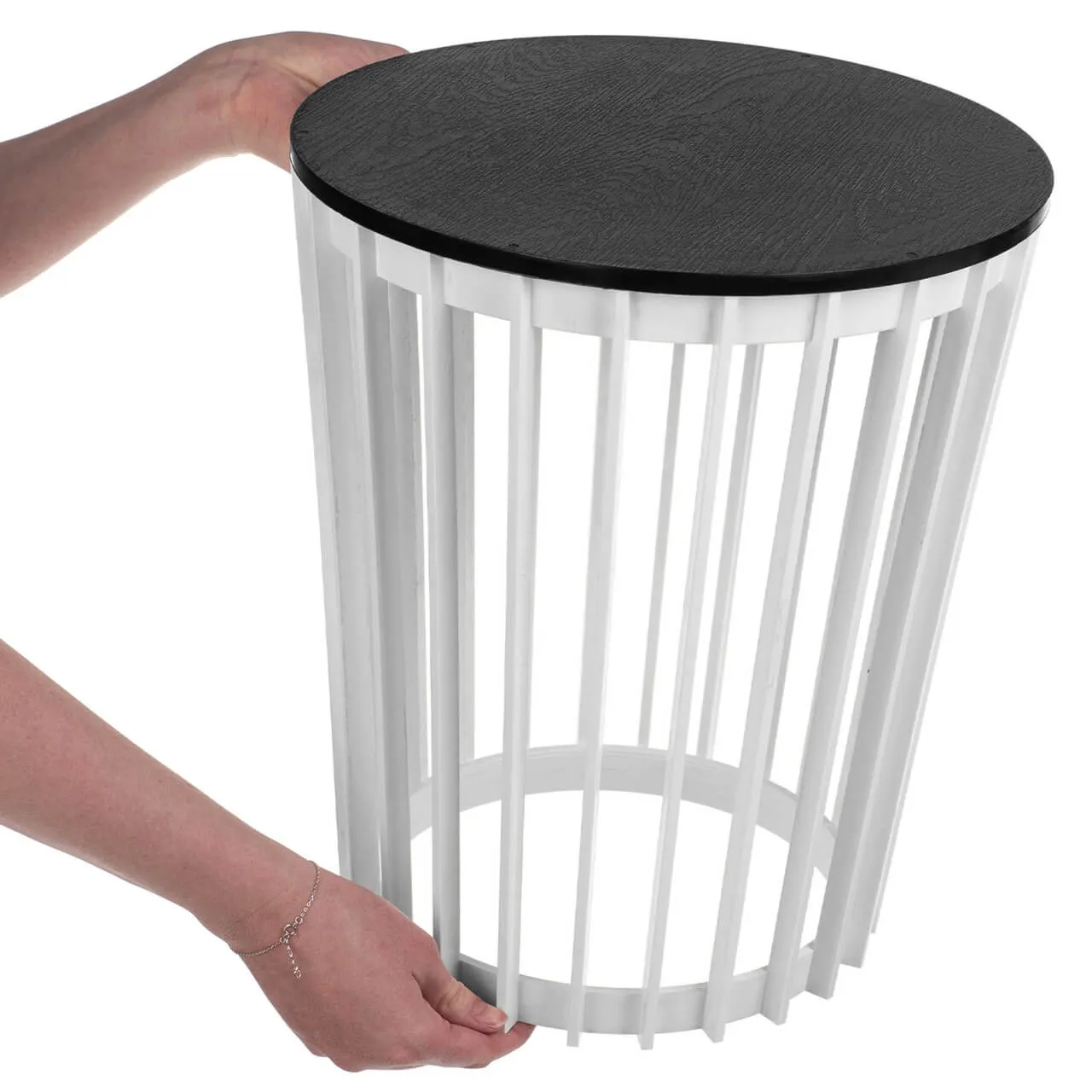 Aytre dvipusis augalų stovas 40 cm baltas + juodas stalviršis