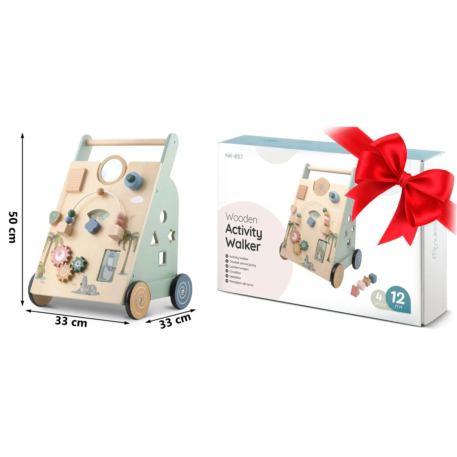 Medinis vaikštynė-stūmiklis NK-857 Nukido - nuotrauka 1