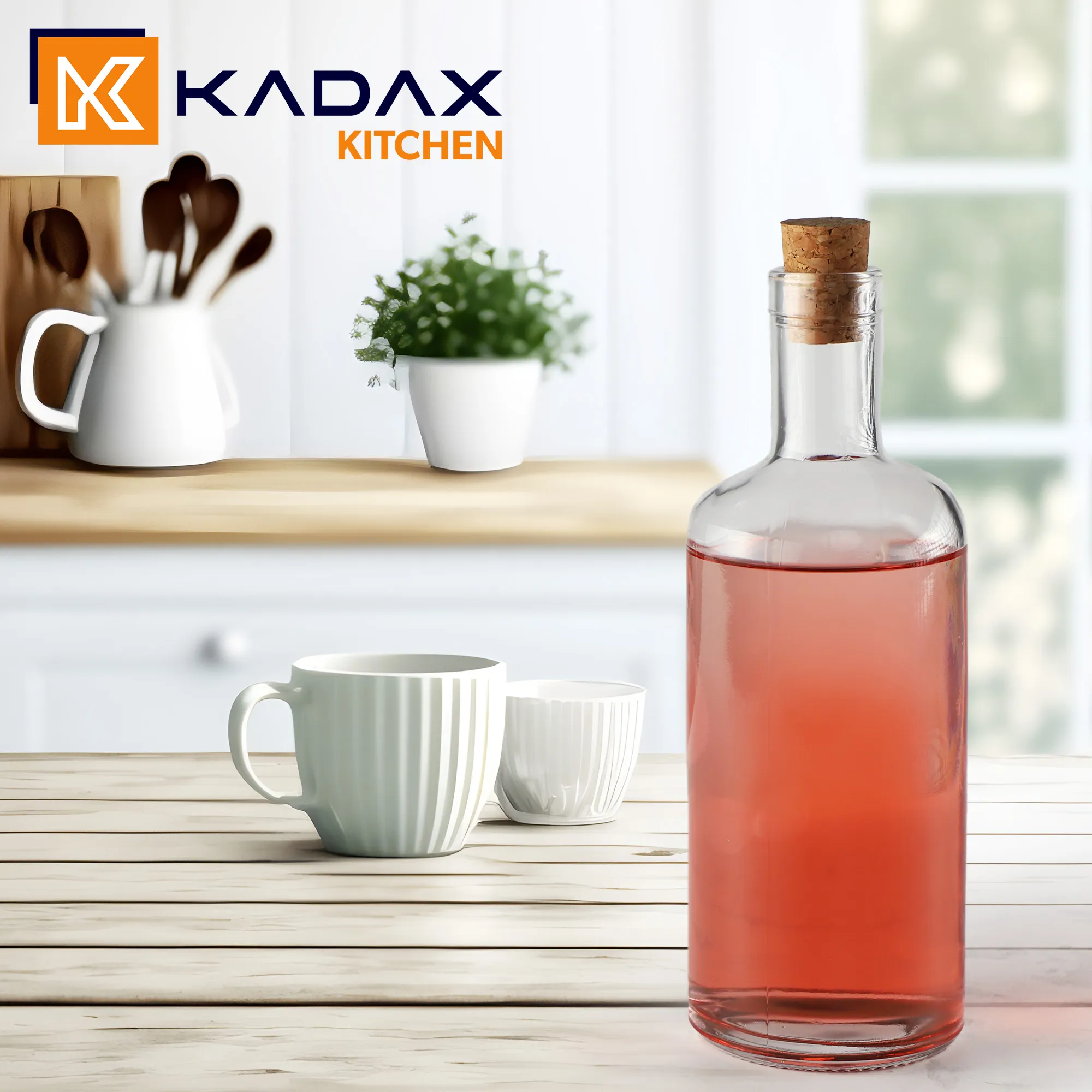 Butelis su kamščiu 700 ml, 6 vnt.