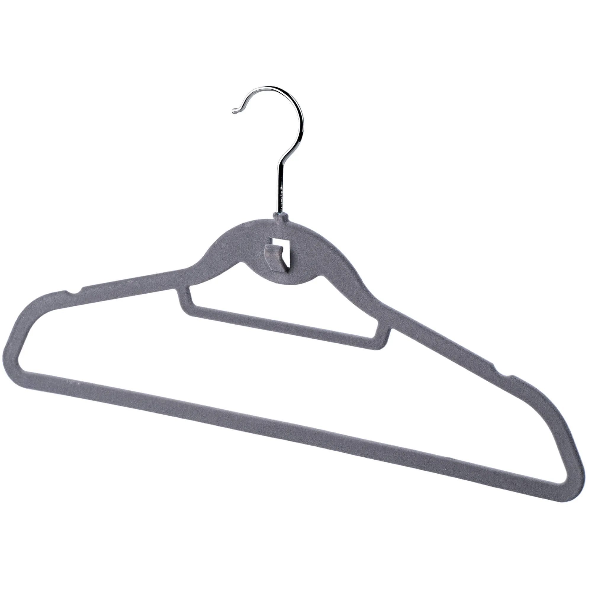 Tamsiai pilka pūkuota drabužių pakaba, 5 vnt.