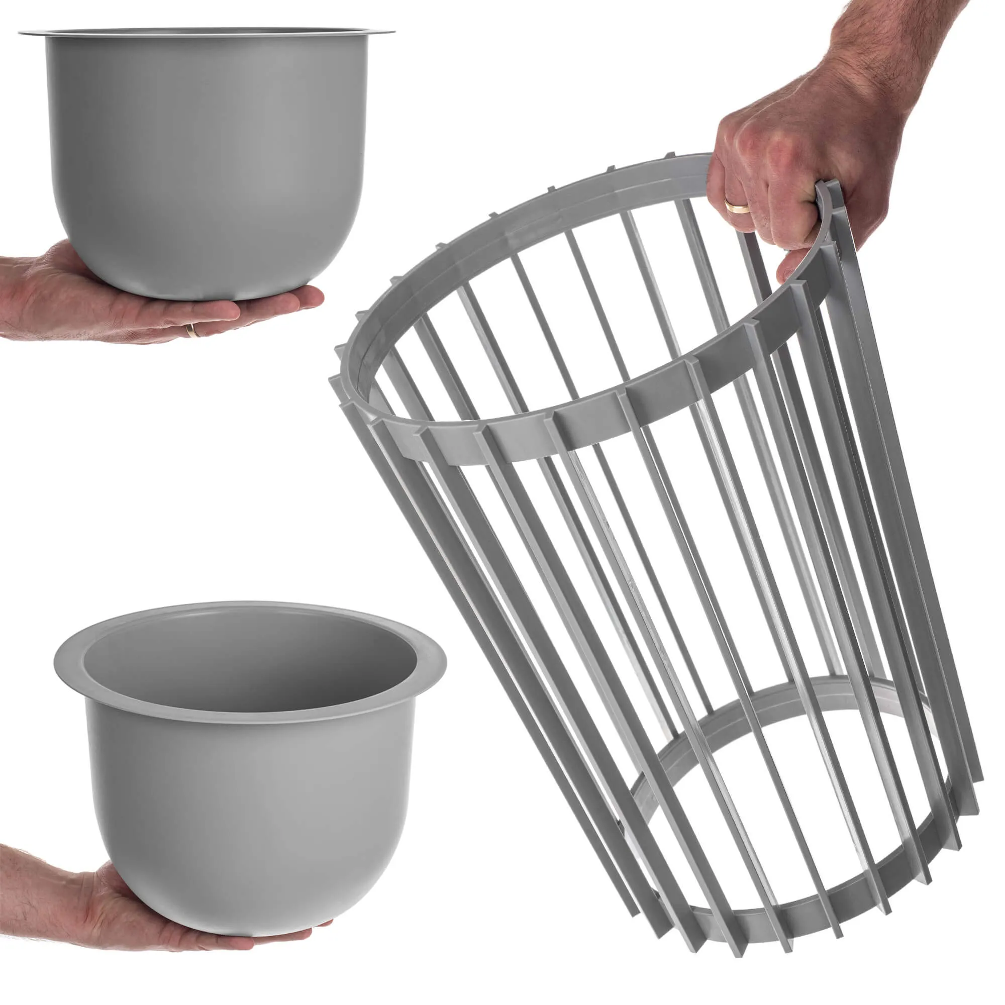 Aytre dvipusis augalų stovas 40 cm platinos spalvos + 2 įdėklai