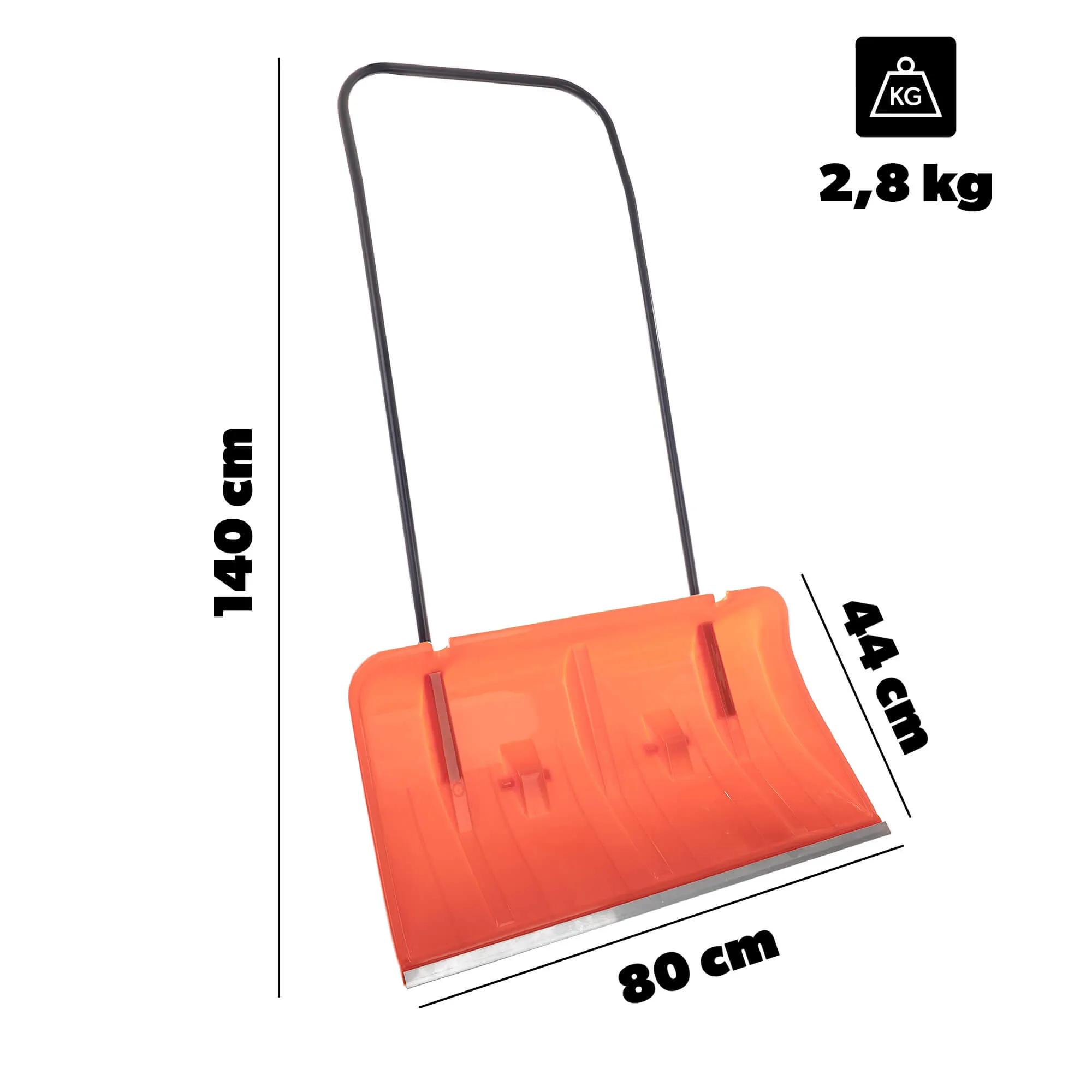 Harbo sniego valytuvas 140 cm, oranžinis