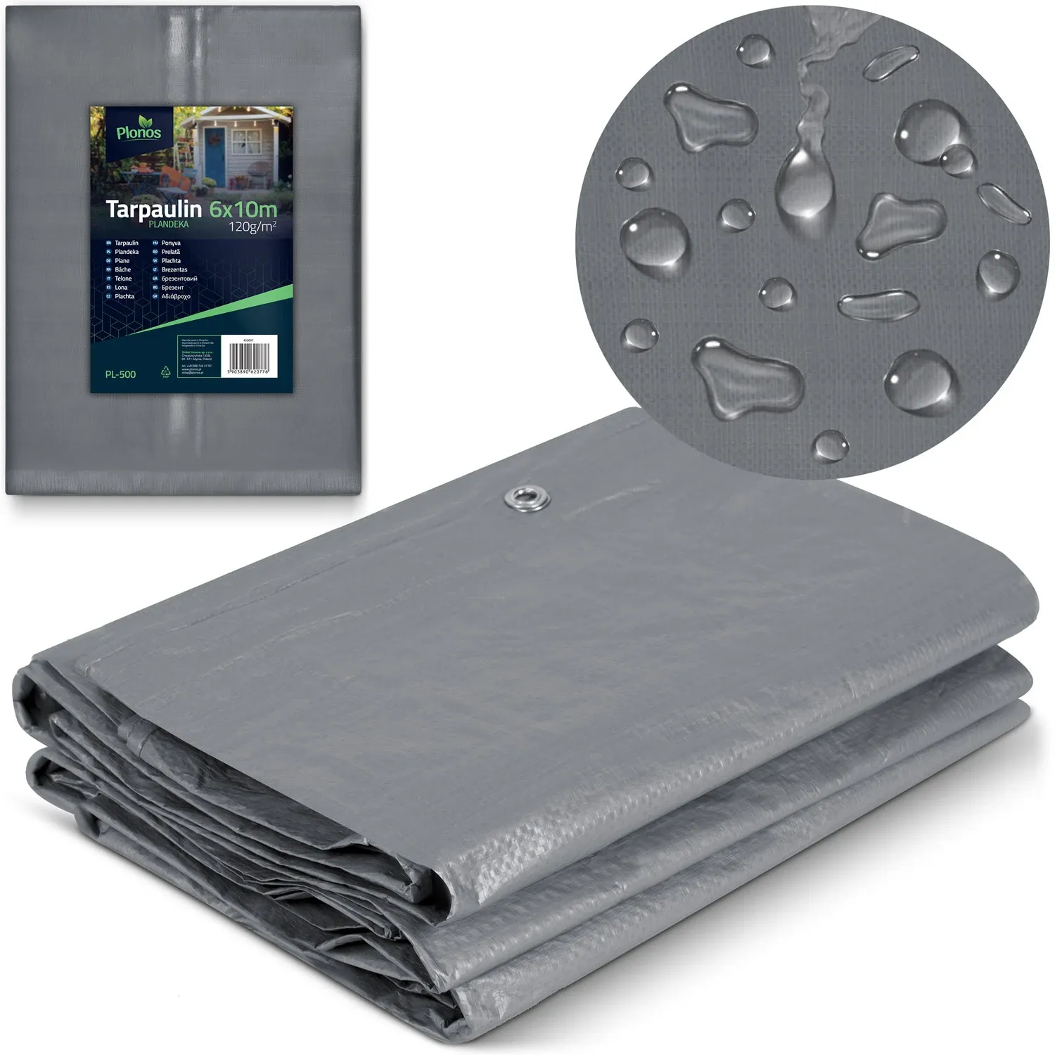 Brezentas 600 x 1000 cm 120 g/m2 Plonos PL-500 - nuotrauka 1