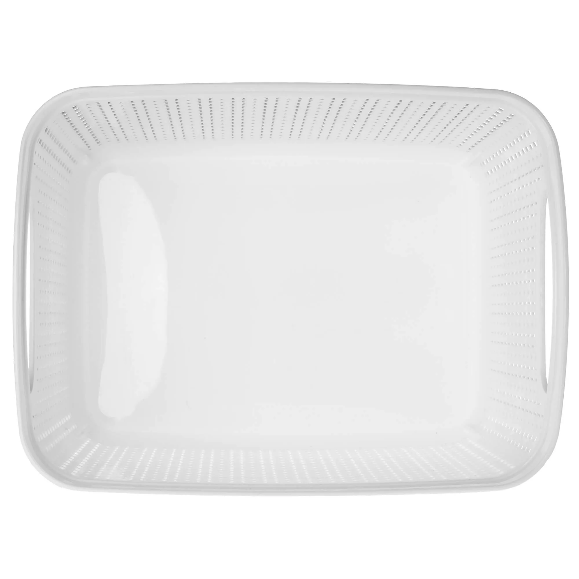 Fonti stačiakampis plastikinis krepšelis 6,6 l, baltas, 2 vnt.