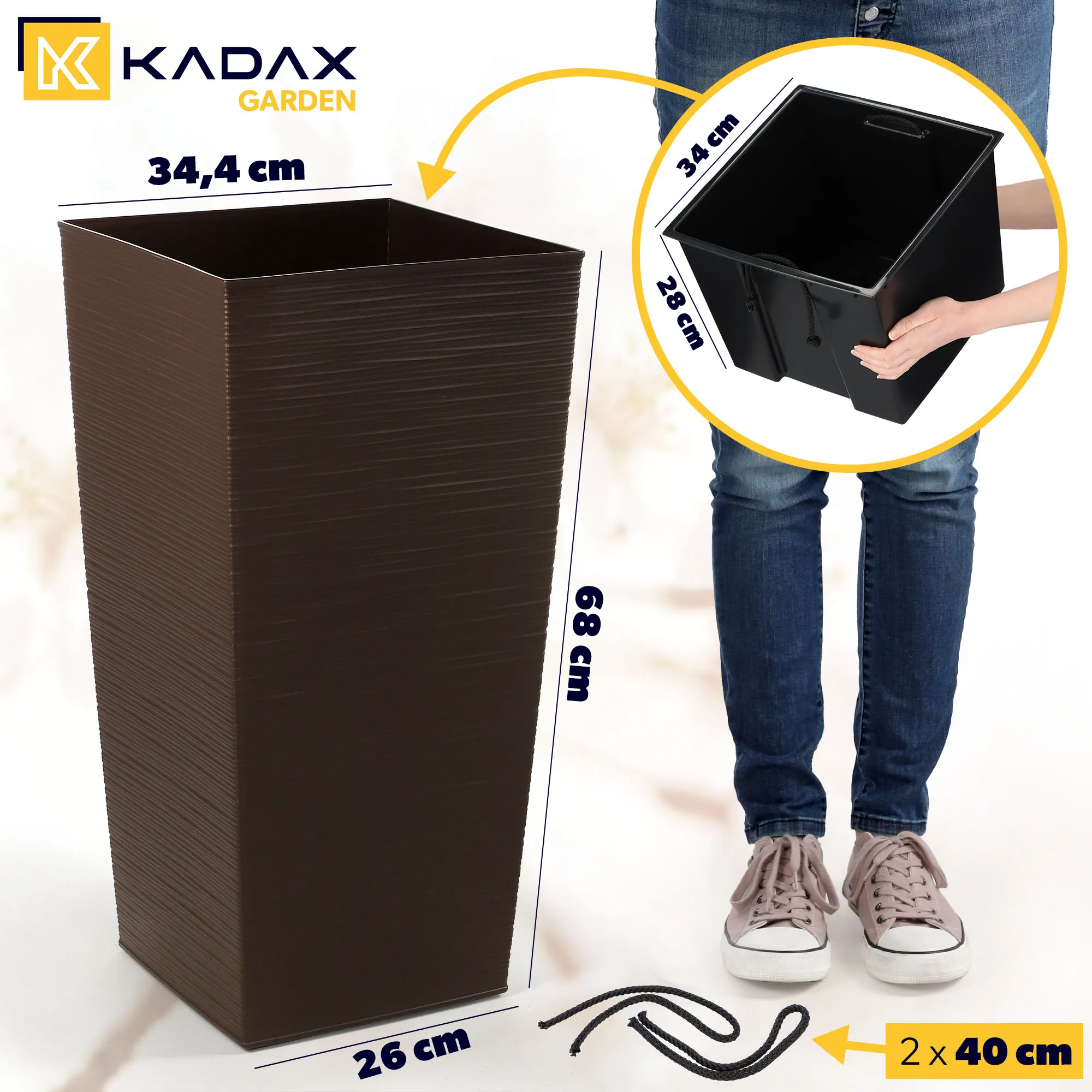 Toulouse kalto formos gėlių vazonas su įdėklu 35 cm