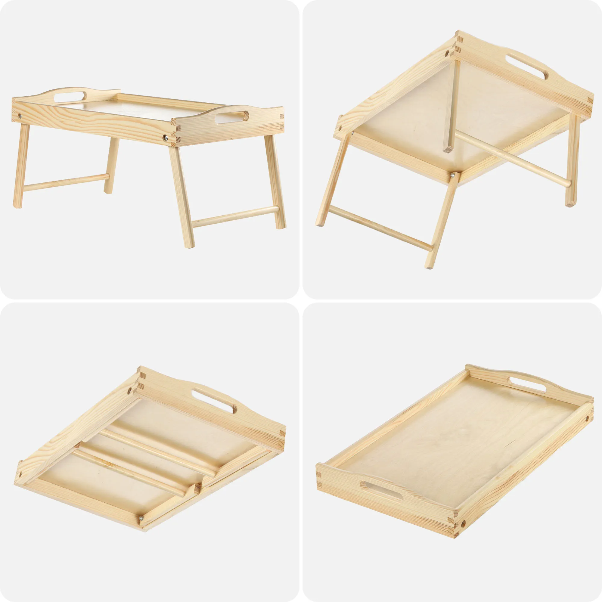 „Solia“ pusryčių stalas, nešiojamam kompiuteriui, 50 cm, bespalvis