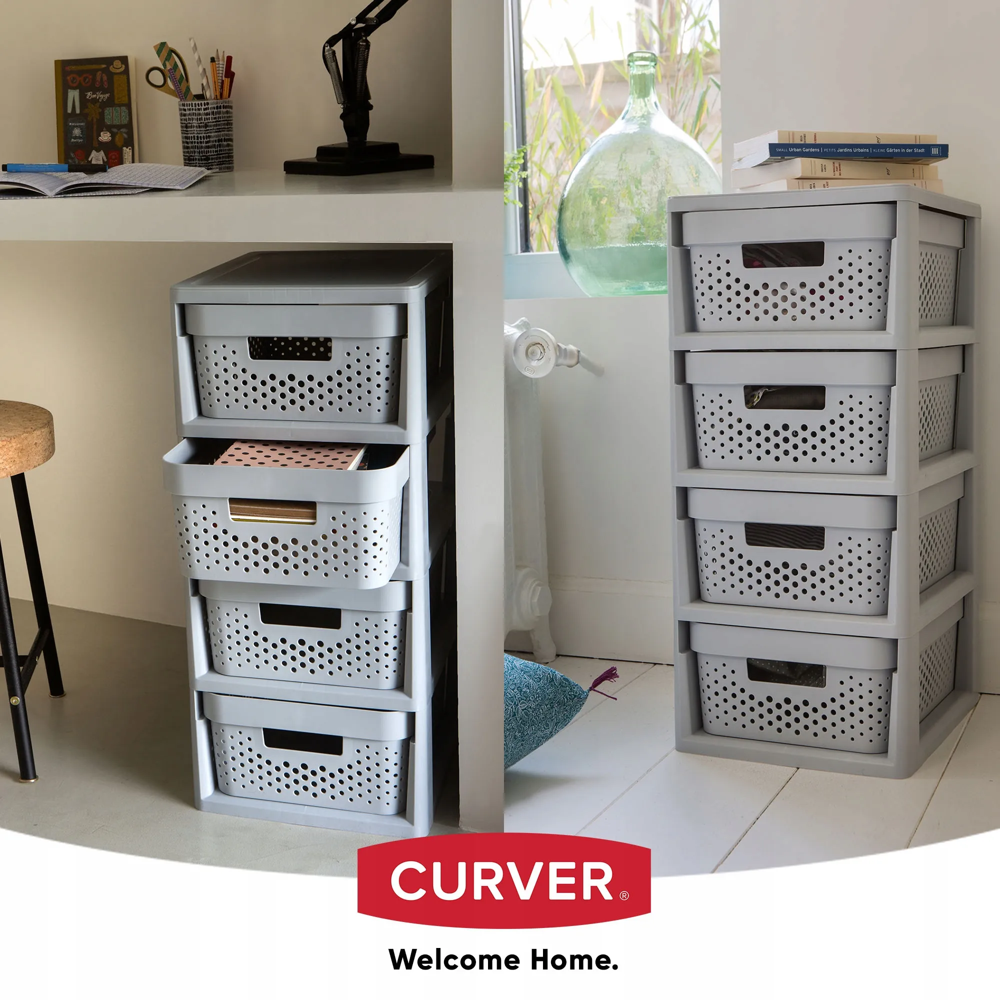 Curver Infinity 44L riedanti lentyna, pilka