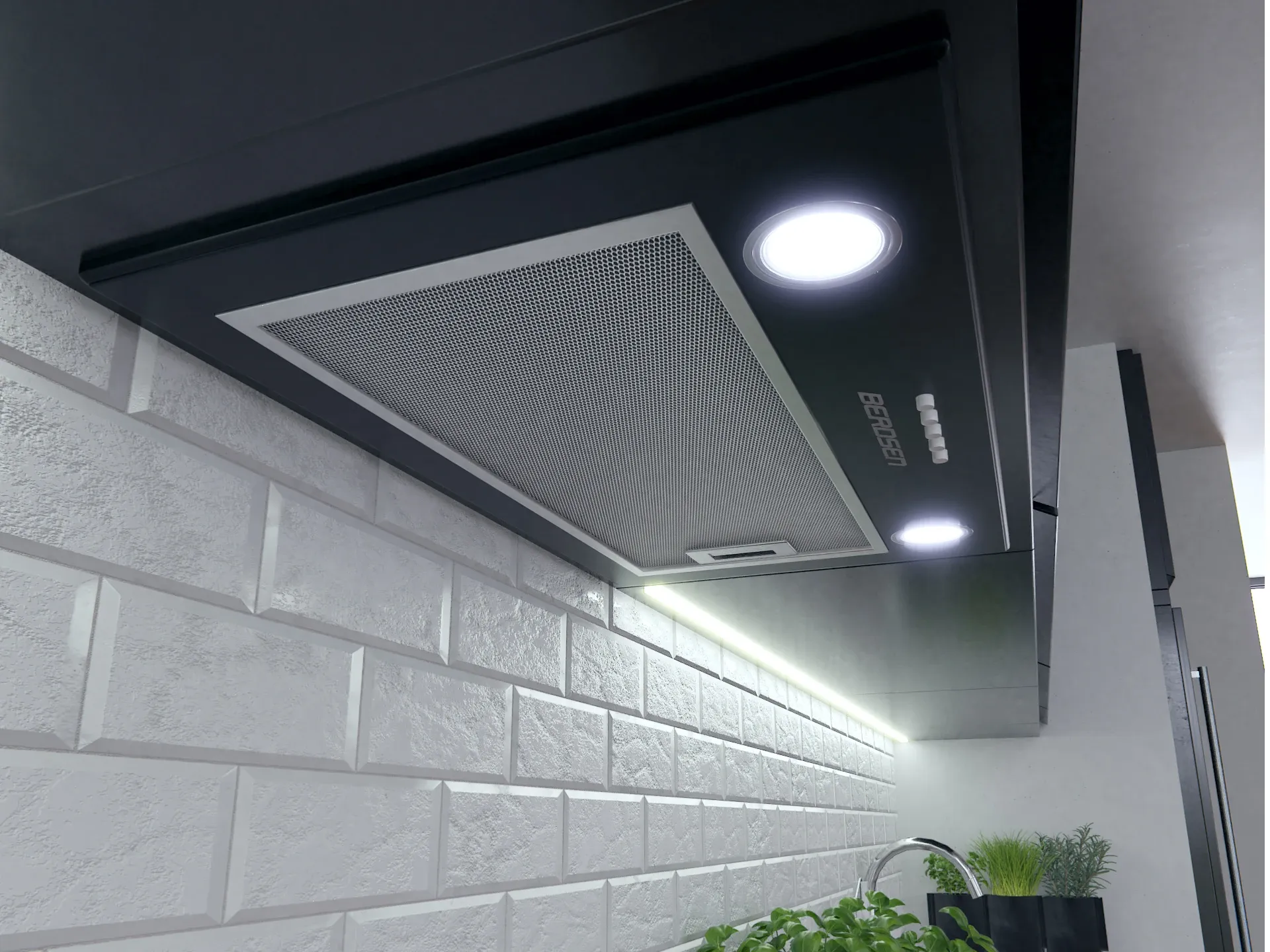 Įmontuojamas gartraukis 52 cm Berdsen BT-232 juodas - nuotrauka 1