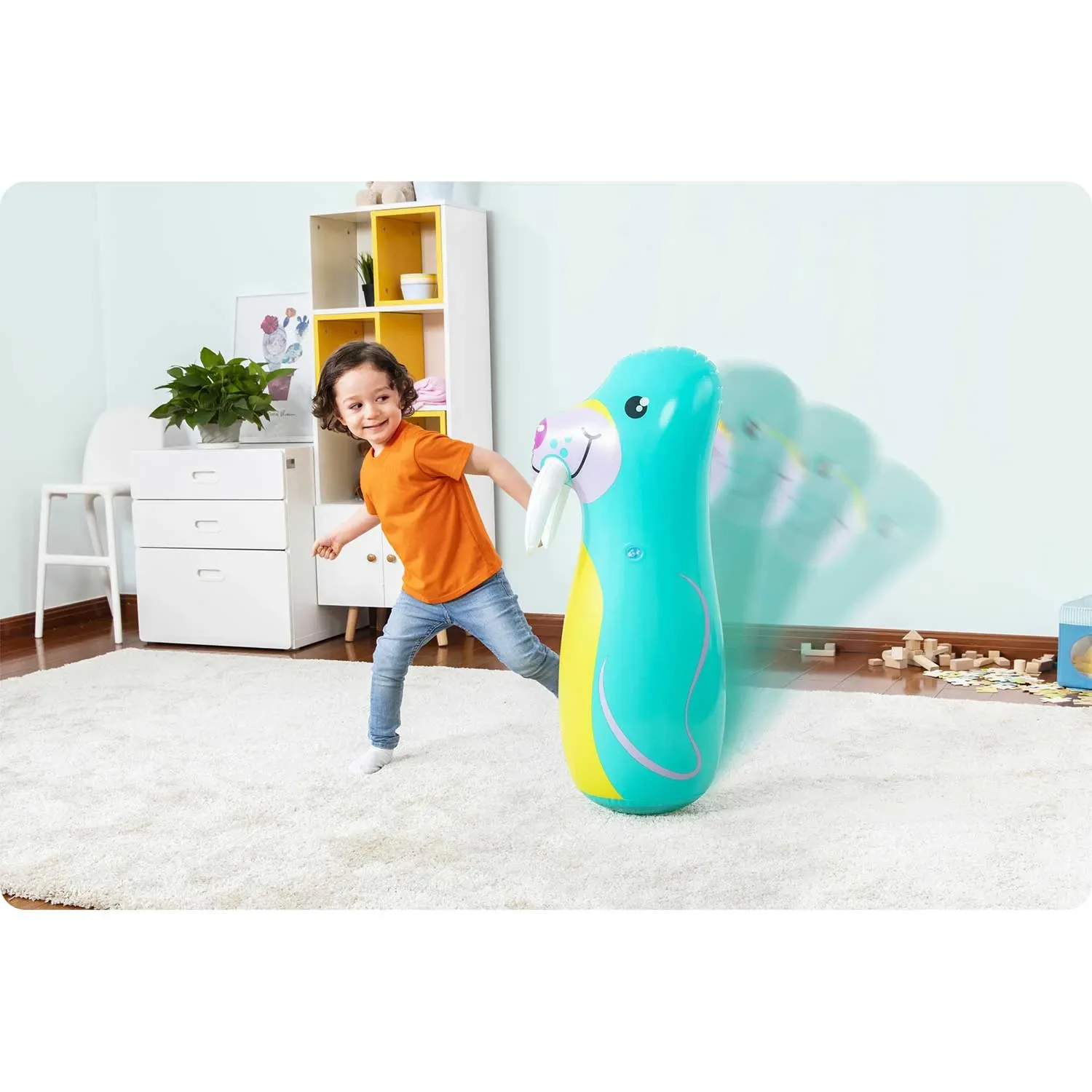 Pripučiamas vėplys-banginis-braidantis batutas „Bestway 52152“ - nuotrauka 1