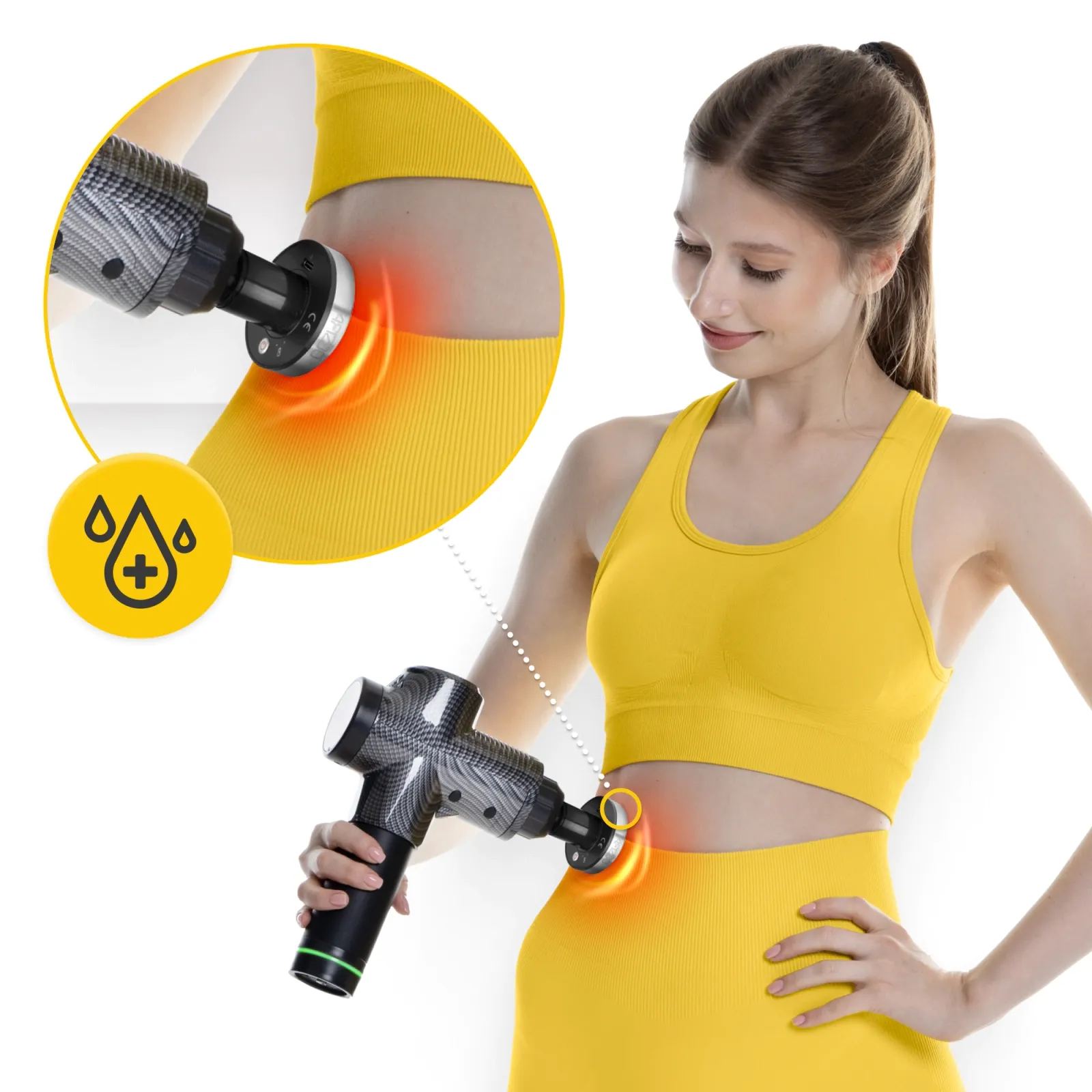 Šildymo antgalis masažiniam pistoletui