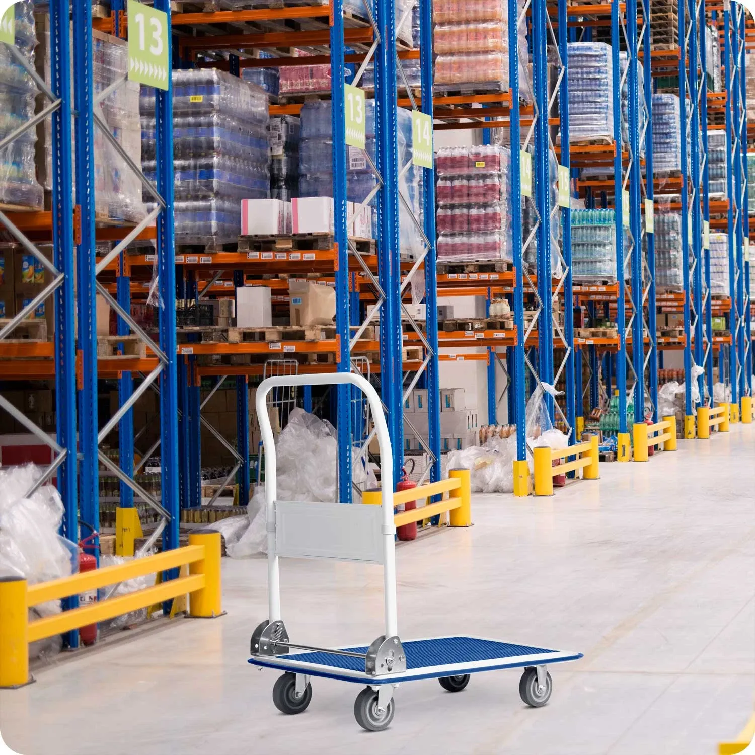 HM-505 rankinis vežimėlis, baltas ir mėlynas - nuotrauka 1