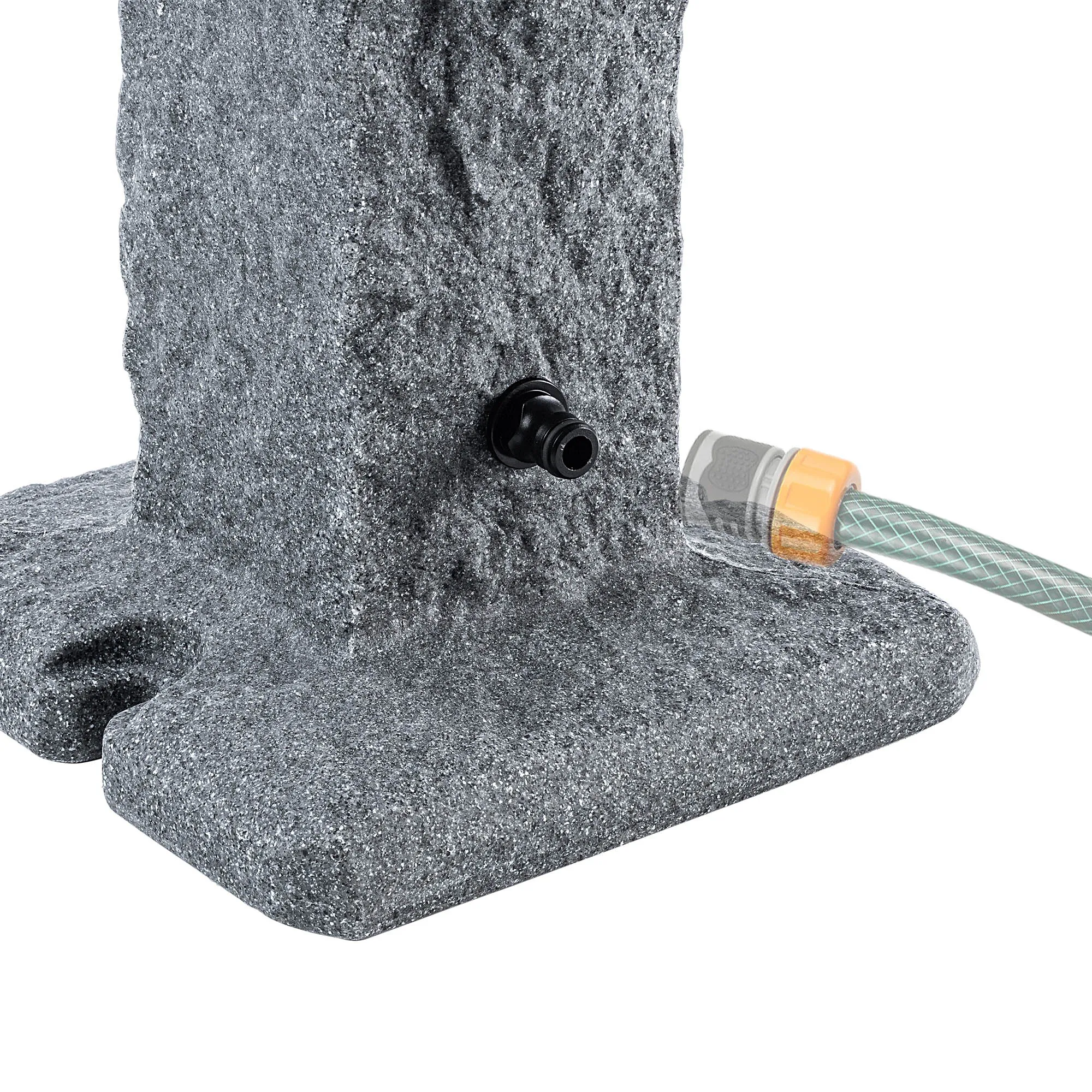 Torres antracito spalvos sodo stulpas su čiaupu