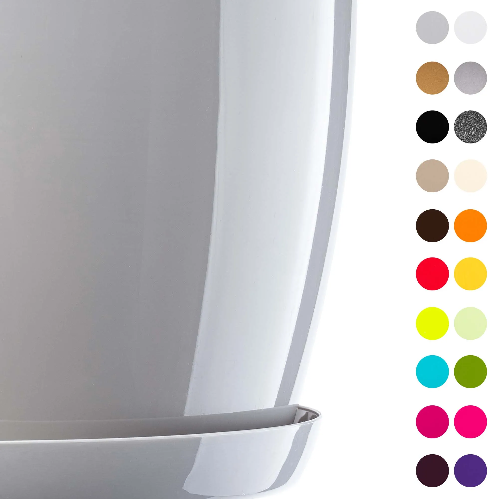 Agen vazonas su lėkštute, pilkas, 18 cm, 3 vnt.