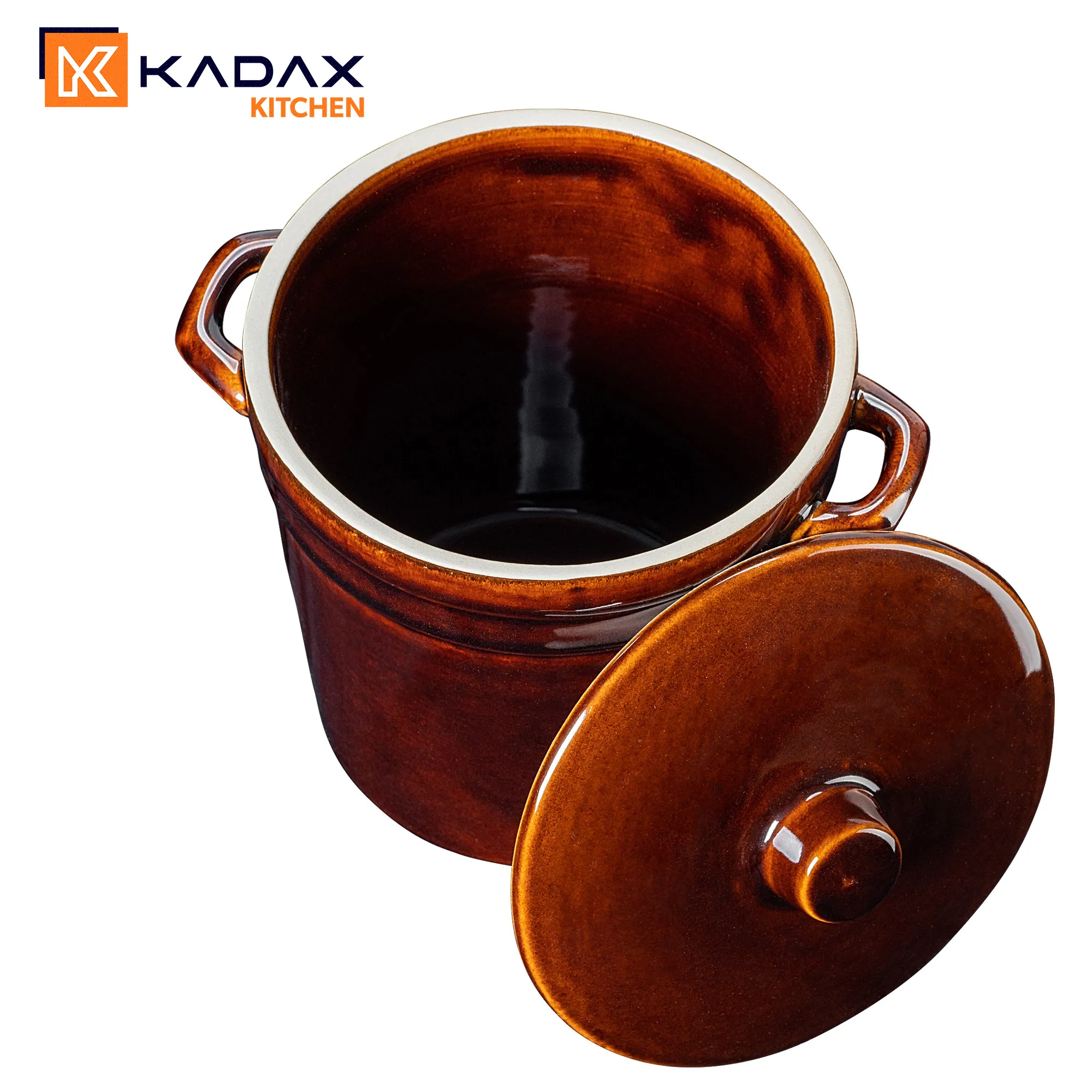 Athena 2 l keraminis puodas, 21 cm su dangčiu