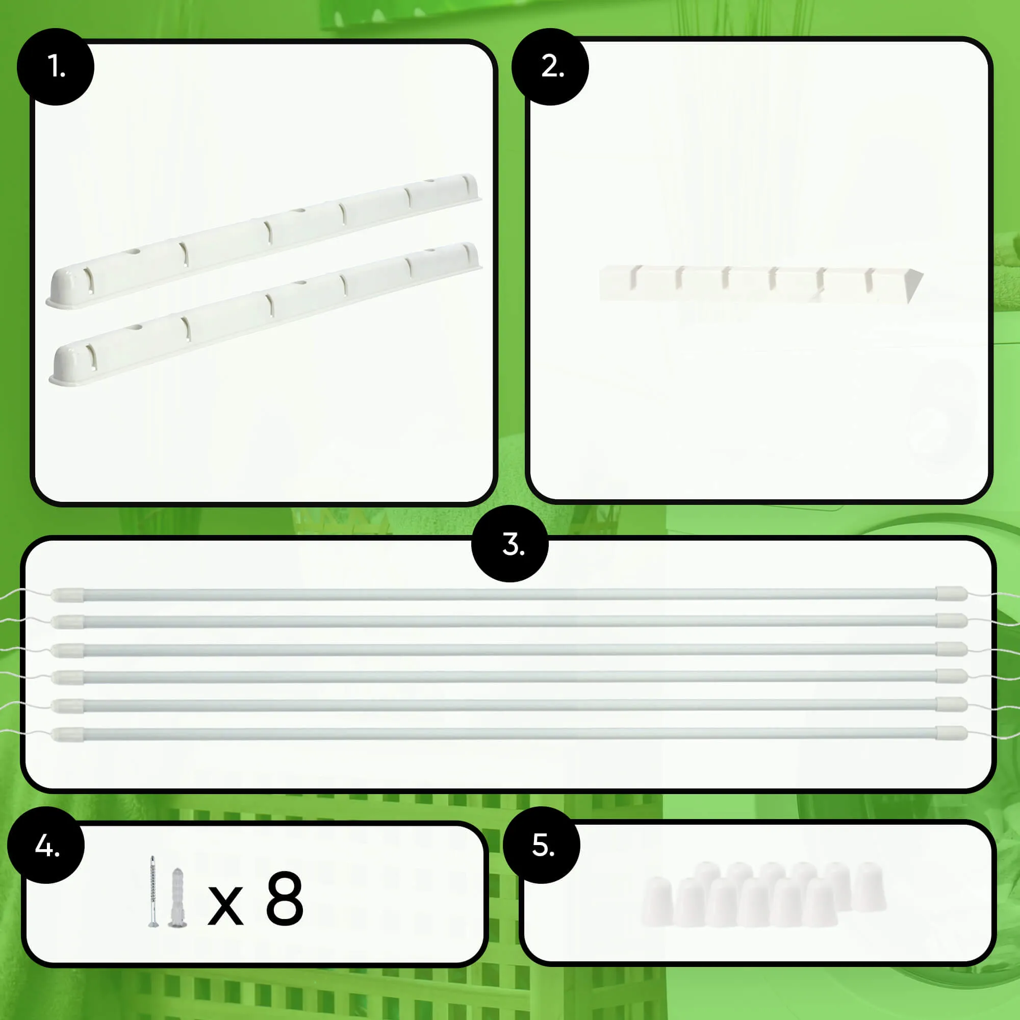 „Torp“ lubinė drabužių džiovyklė, 6 stovai, 80 cm, balta