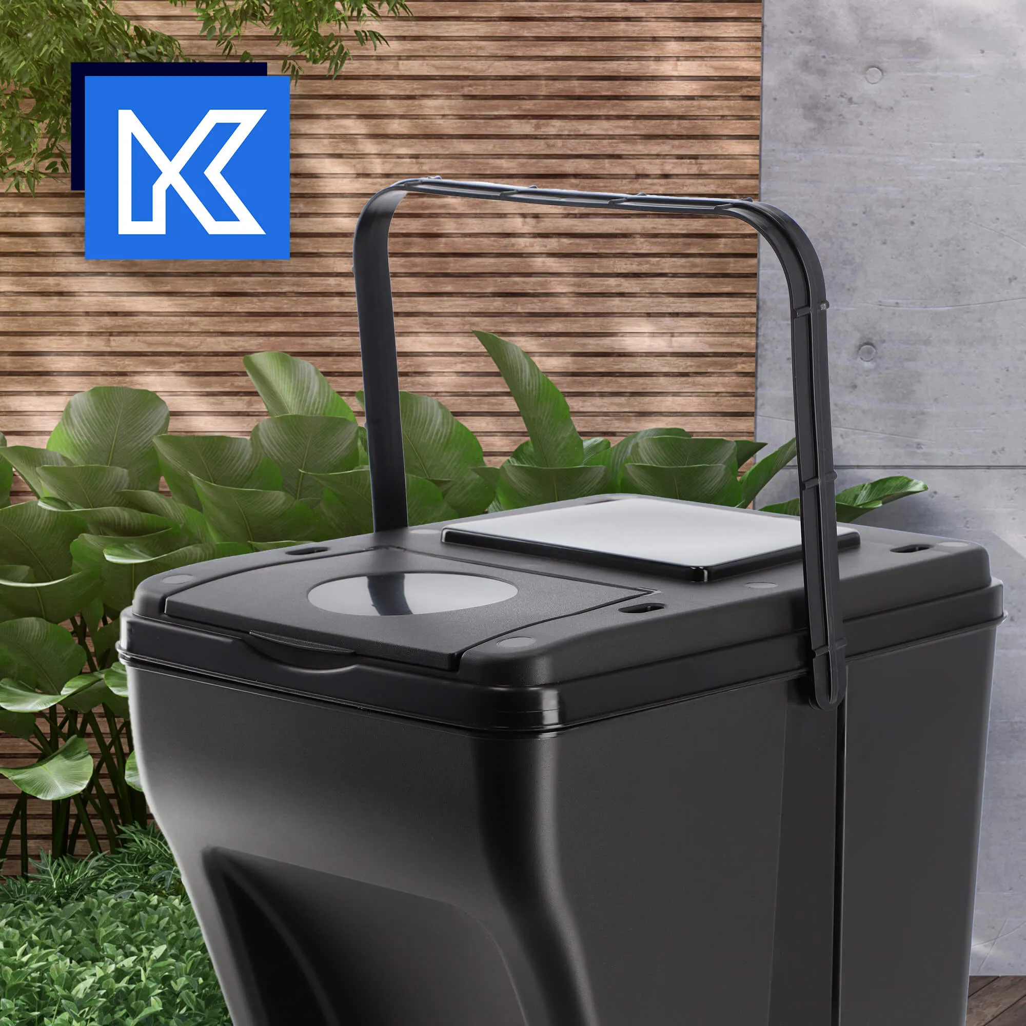 Arbol šiukšliadėžės su rankena + etiketėmis, 25 l, 4 vnt.