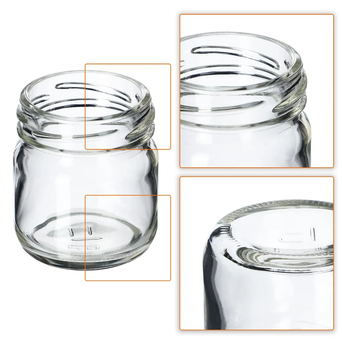 Halli konservavimo stiklainiai 40 ml 100 vnt. 43 mm + žali dangteliai