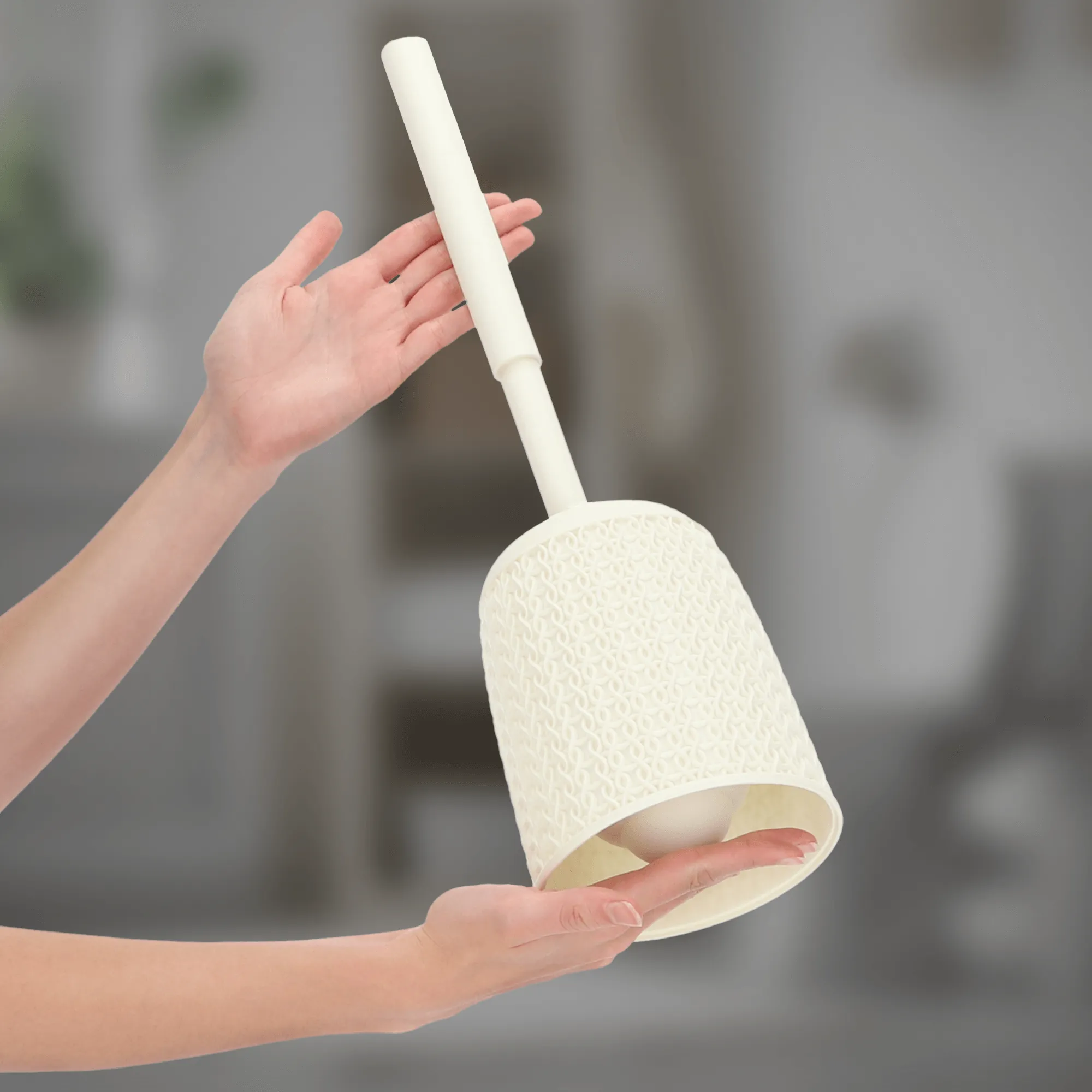 Curver megztas tualetinis šepetys su indu