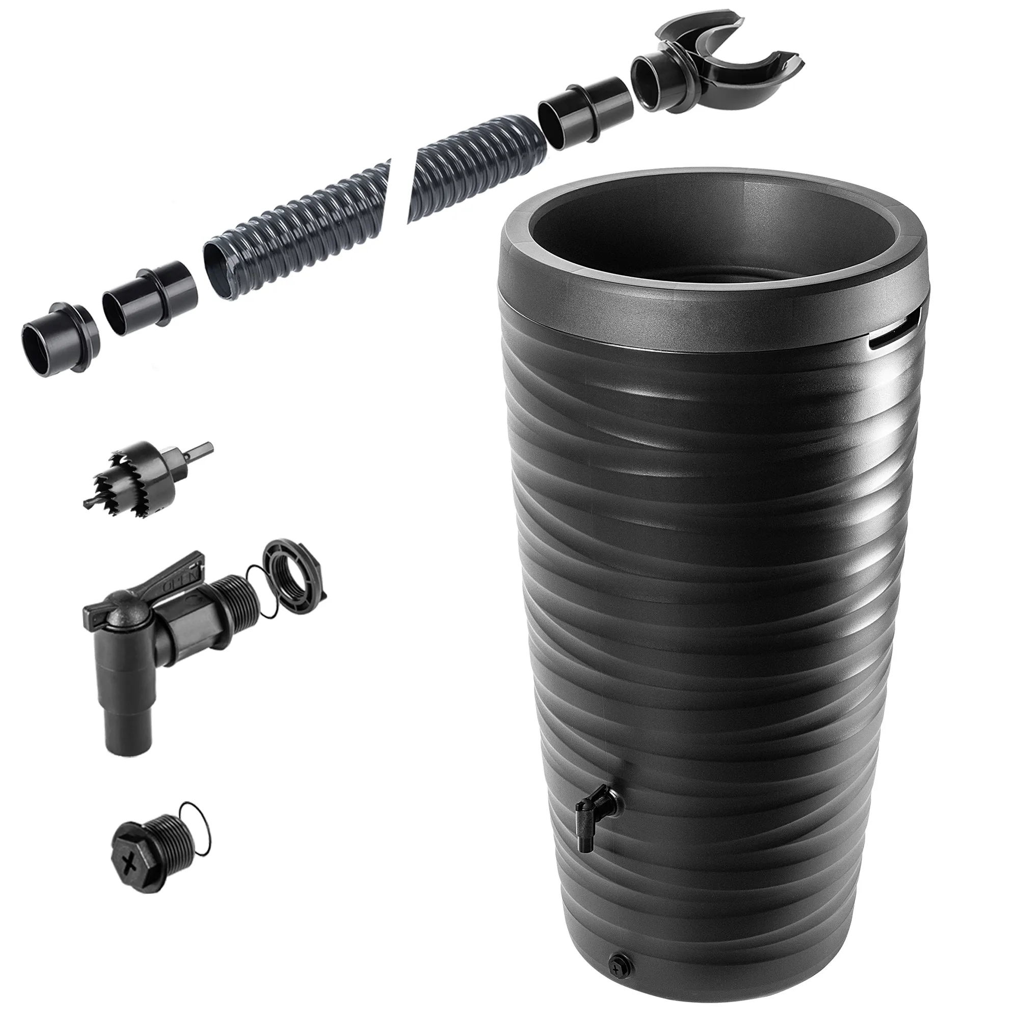 Maser 240L lietaus vandens bakas + prijungimo komplektas