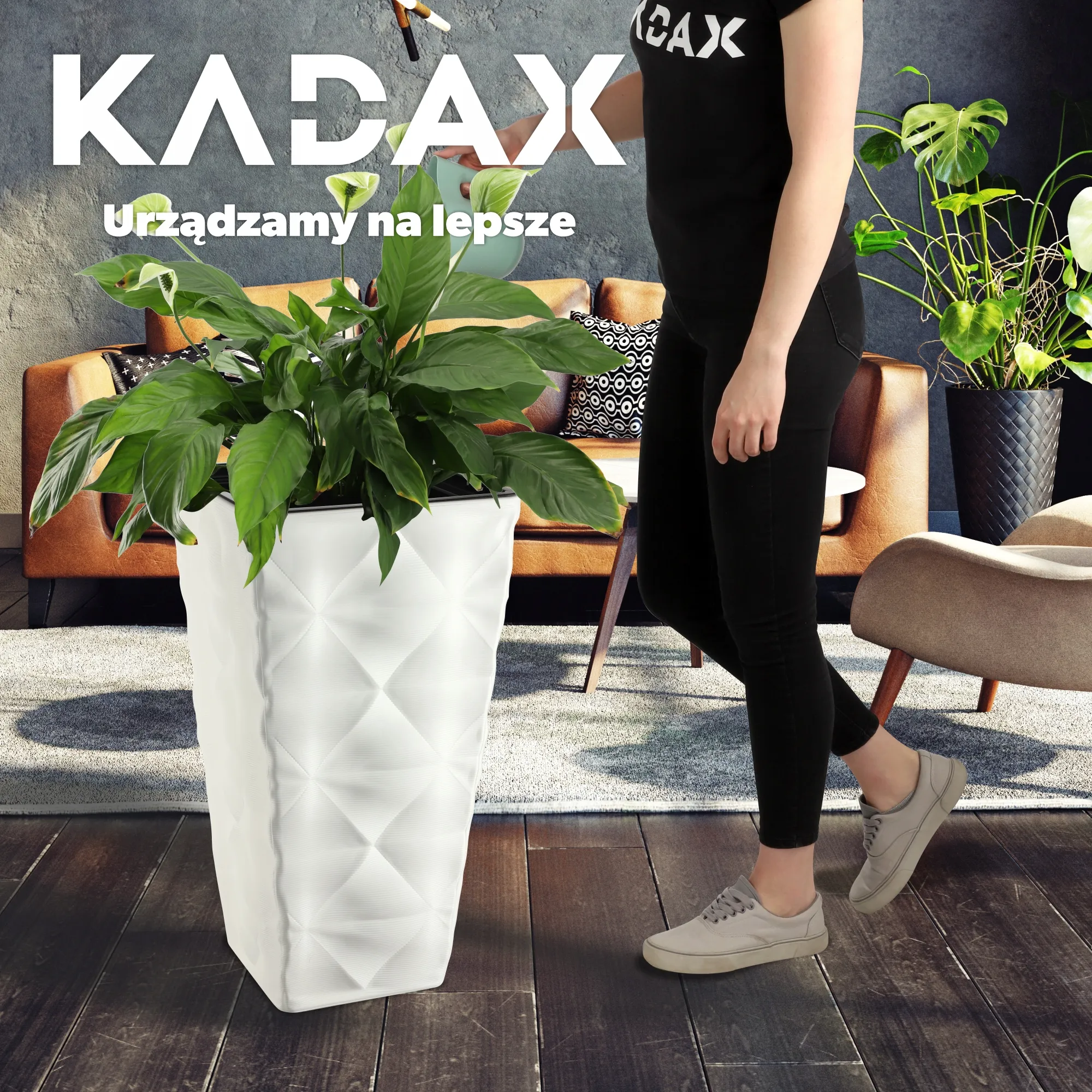 Bando aukštas sodo vazonas su įdėklu