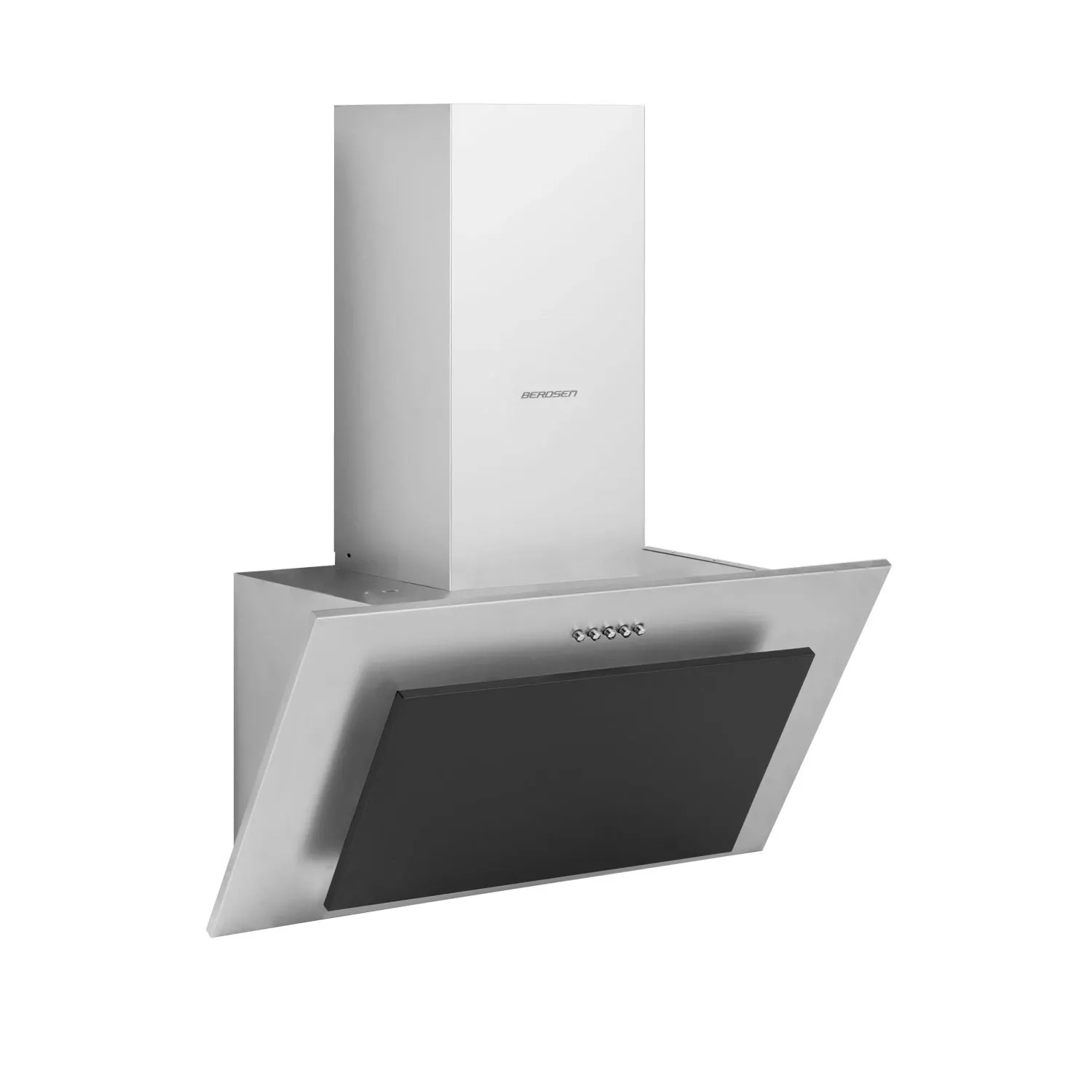 Gartraukis su kaminu, 60 cm, nerūdijančio plieno + juodos spalvos, BT-209 - nuotrauka 1