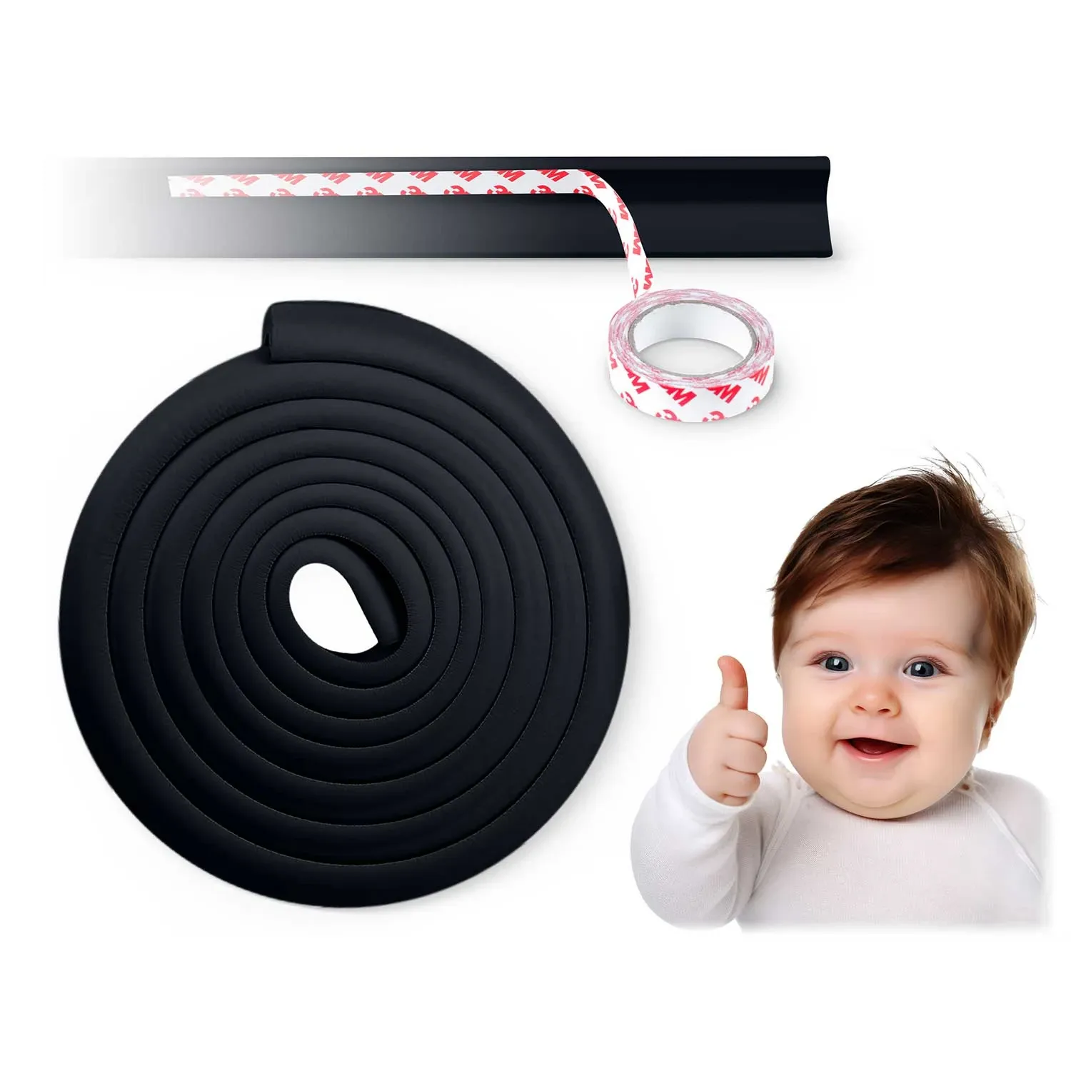 Ricokids 798711 juoda putplasčio apsauginė juosta 6 m - nuotrauka 1