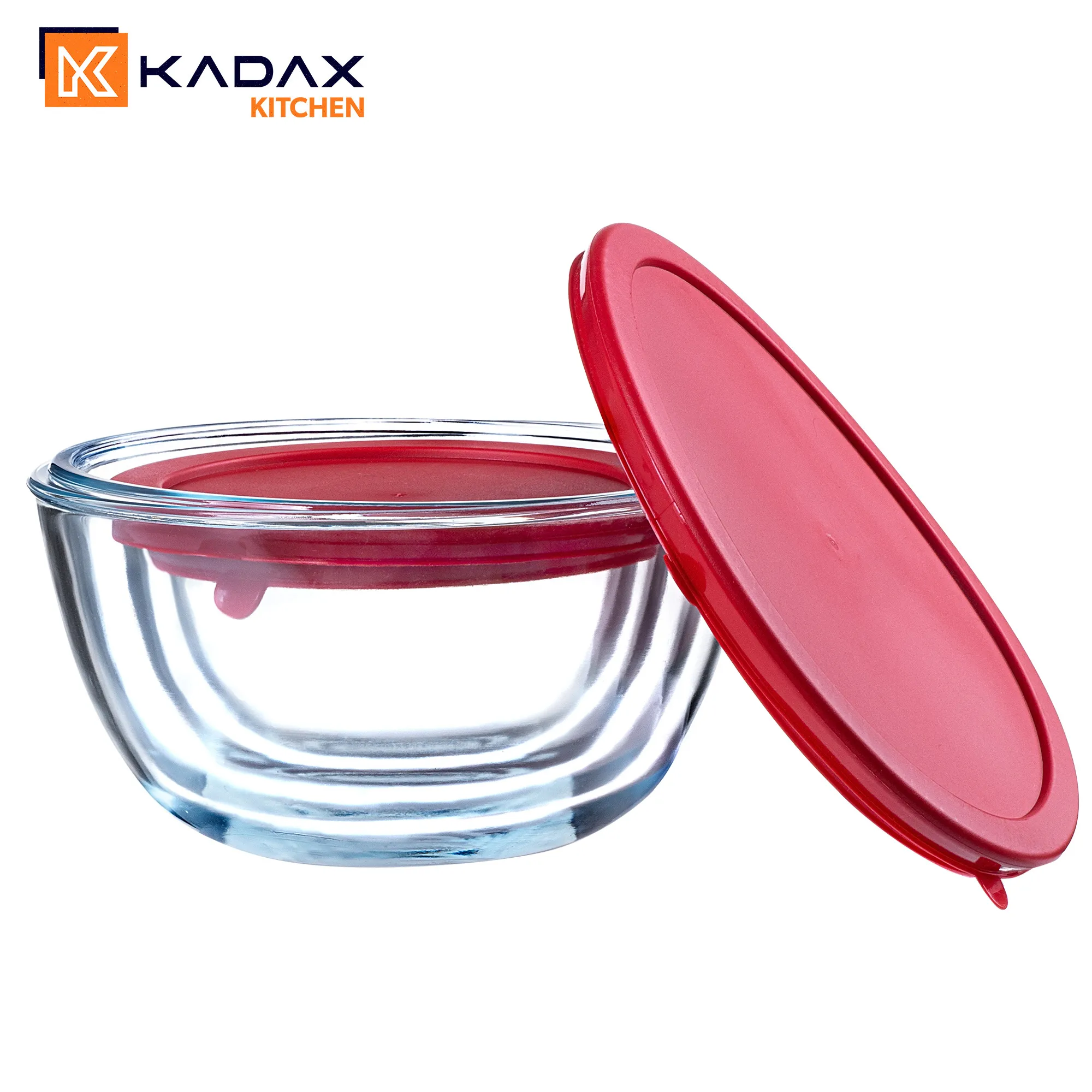 Dame stiklinių indų rinkinys su dangteliu 0,5 l, 1 l, 1,5 l, 2 l