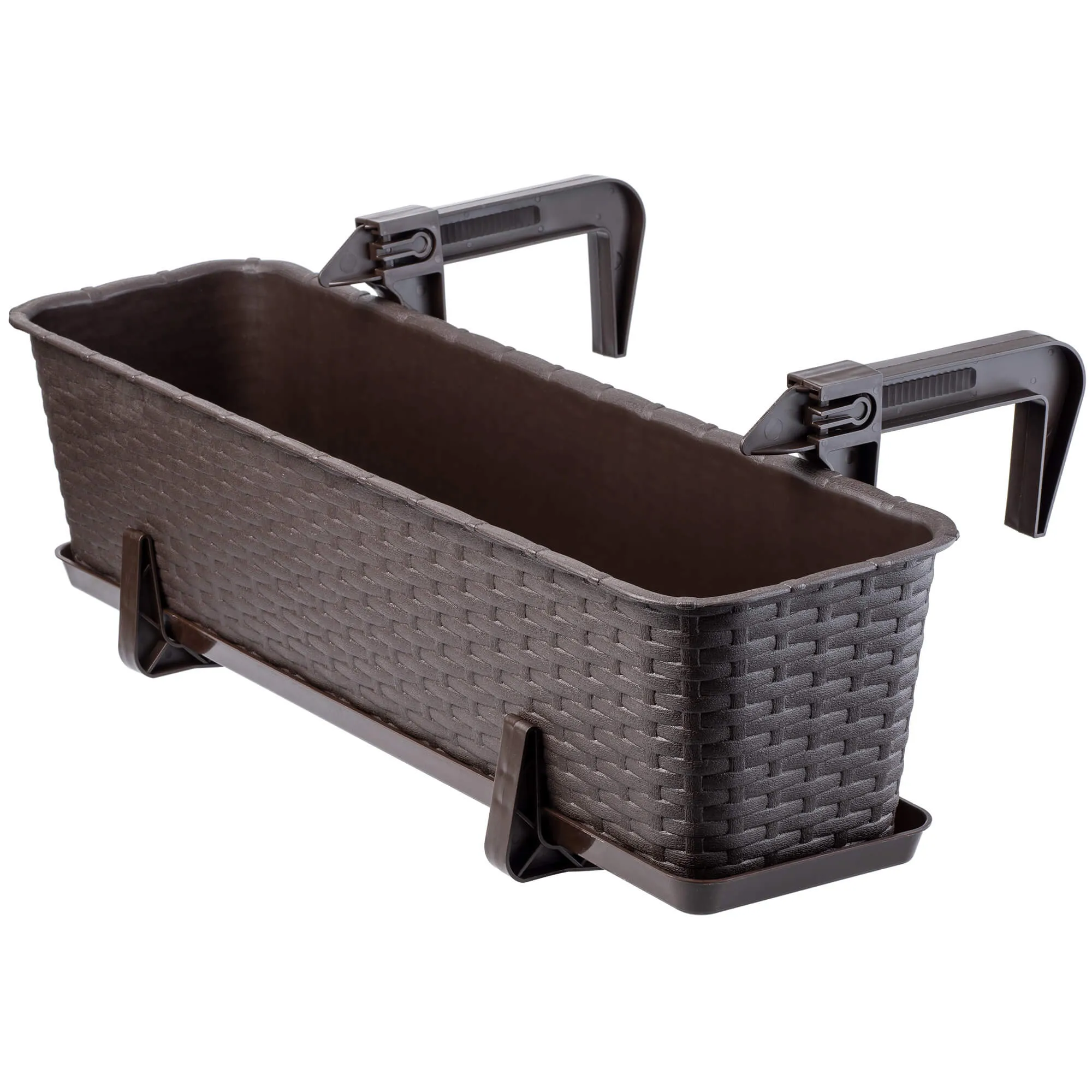 Rotango vazonas su lėkštute Frette 60 cm + 2 rankenos