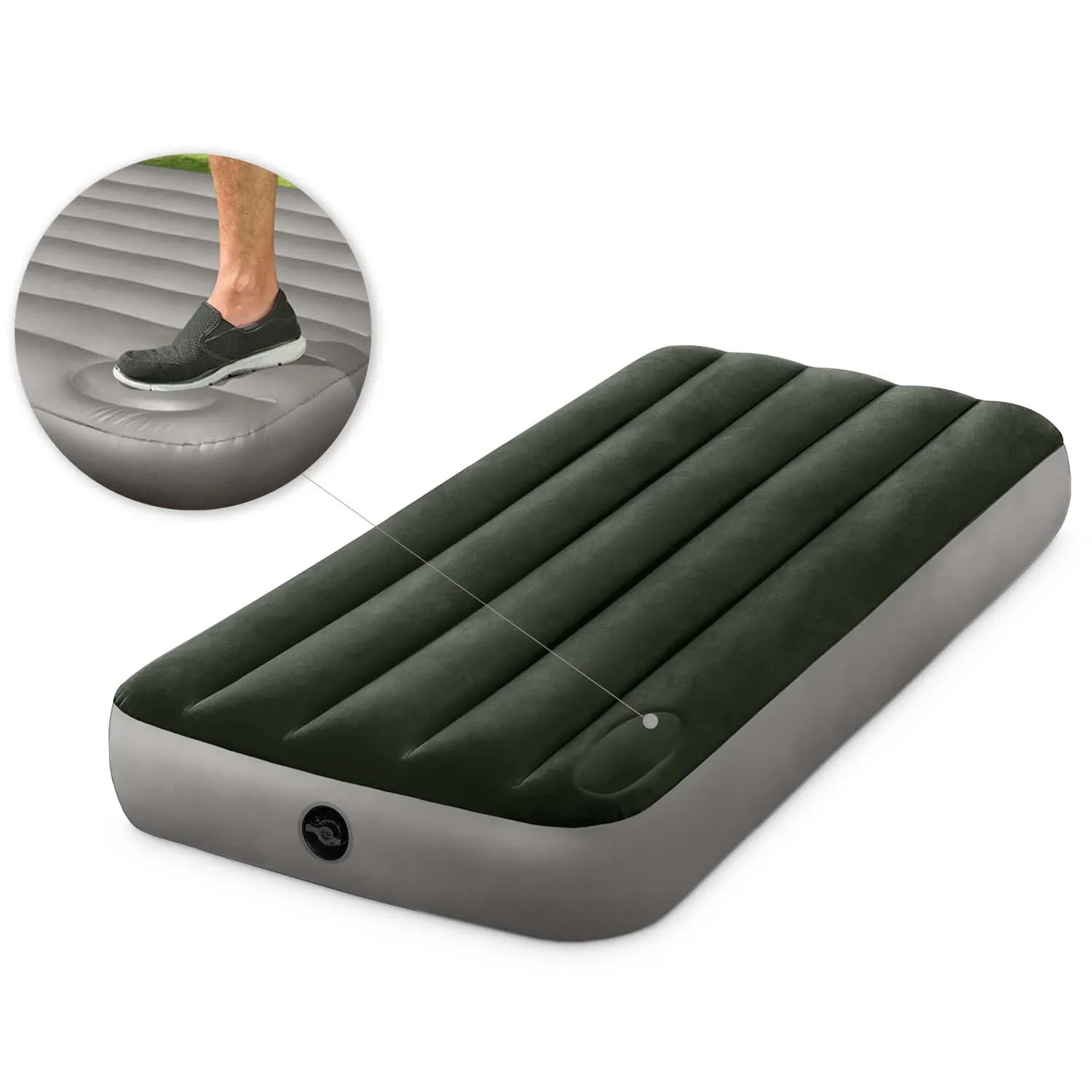 Pripučiamas čiužinys 191x79x25 cm su įmontuota kojine pompa INTEX 64760 - nuotrauka 1