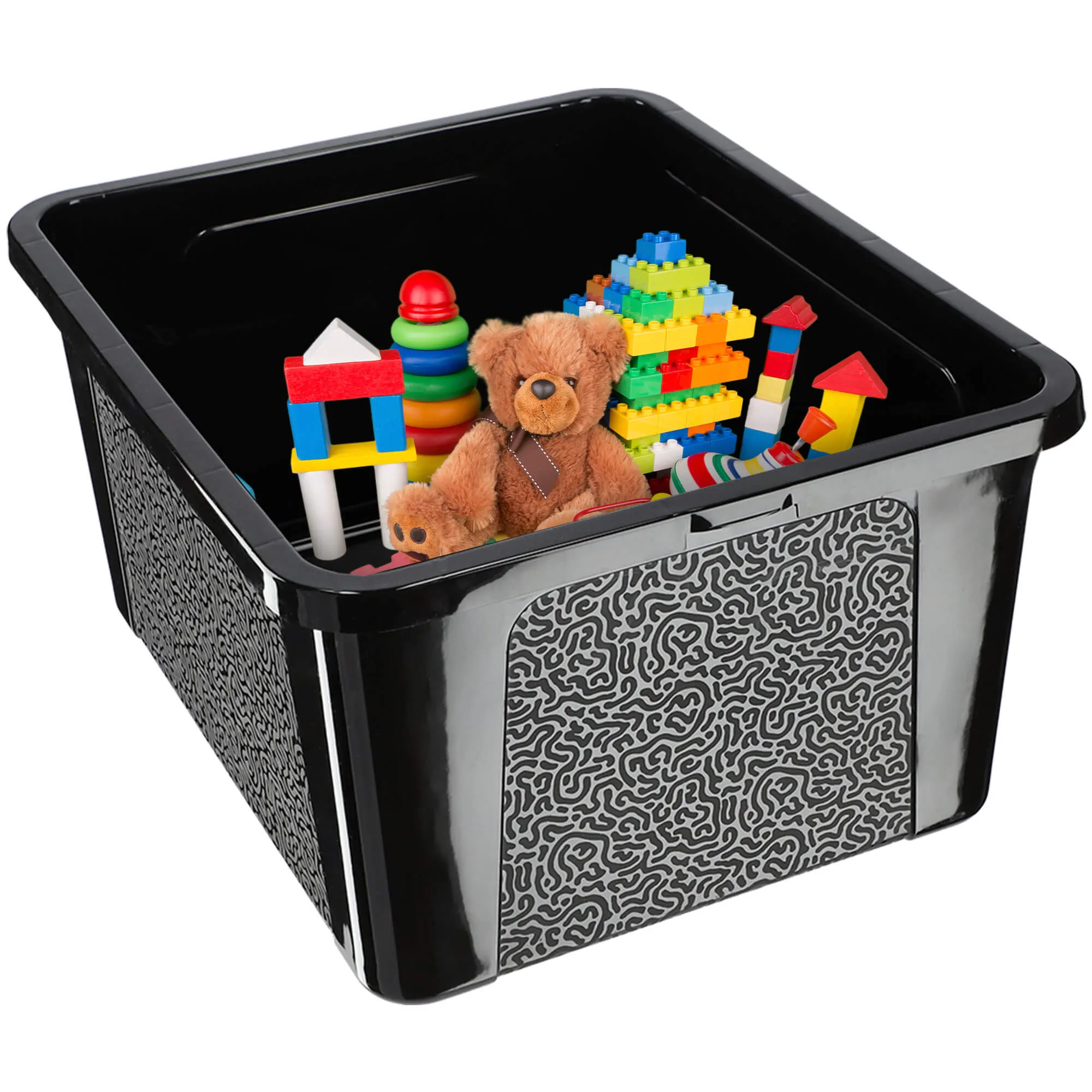 Dozza 20 l juodas laikymo konteineris su dangčiu