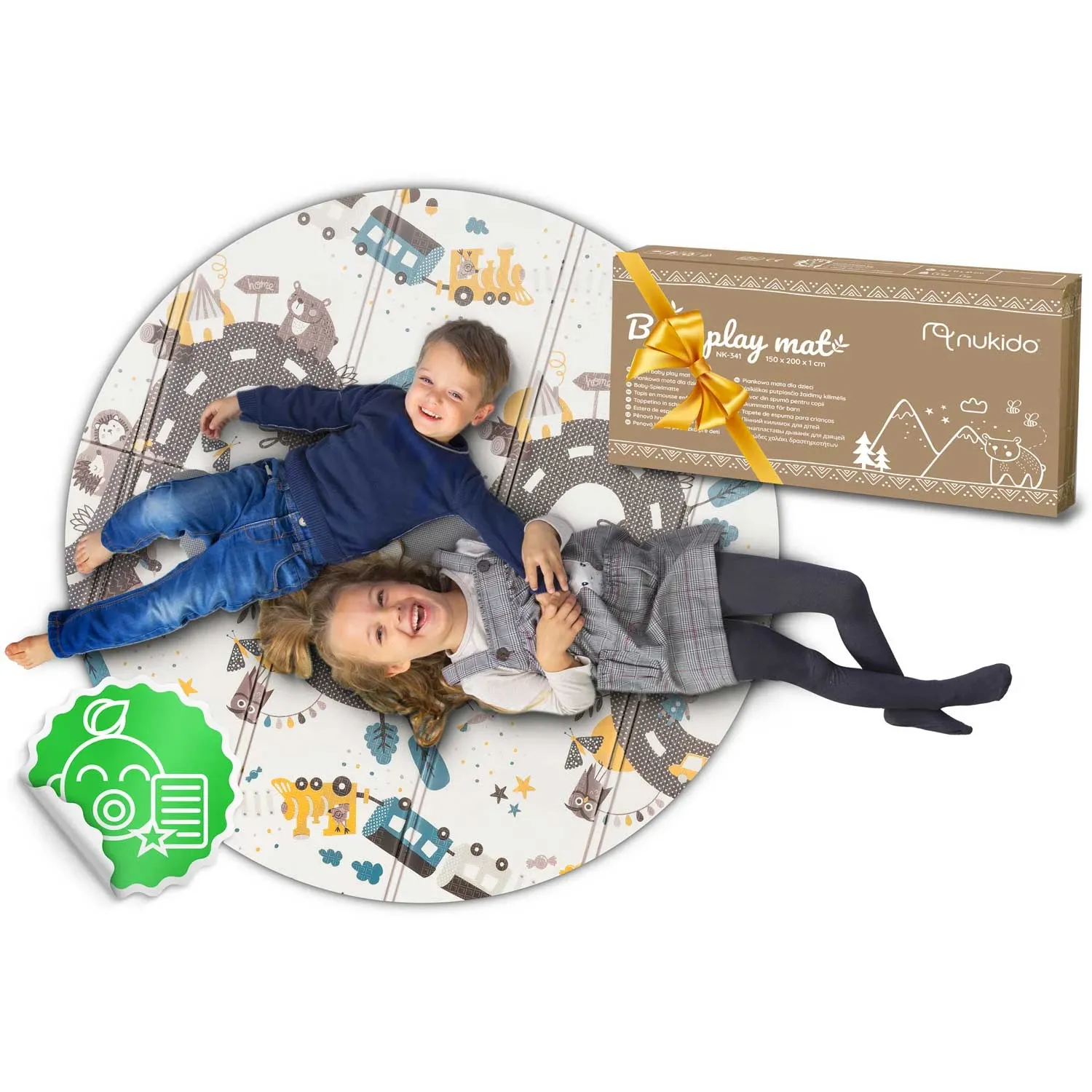 Sulankstomas edukacinis putplasčio kilimėlis 200 x 150 x 1 cm Nukido NK-341 - nuotrauka 1