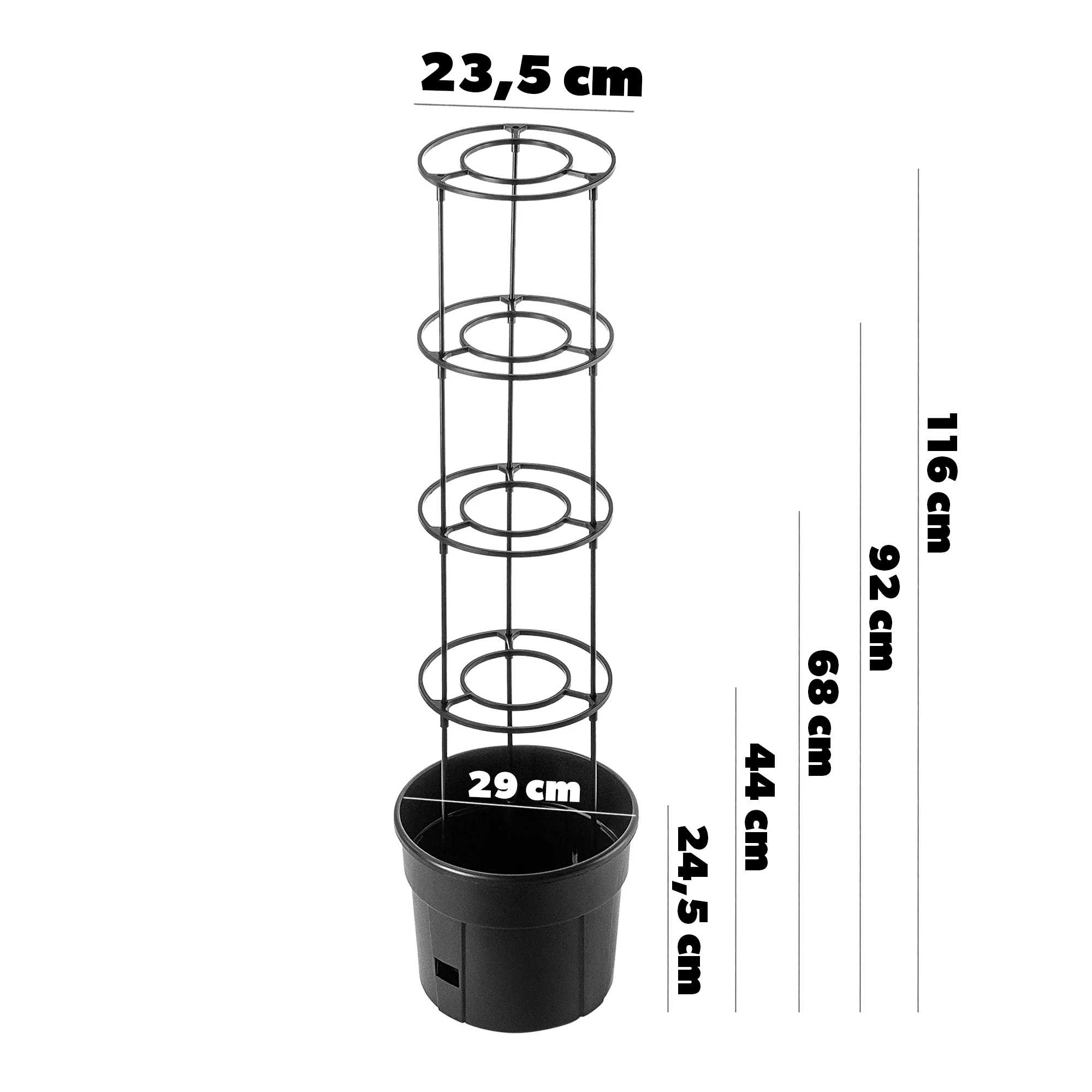 Farsala pomidorų vazonas 30 cm, antracito spalvos