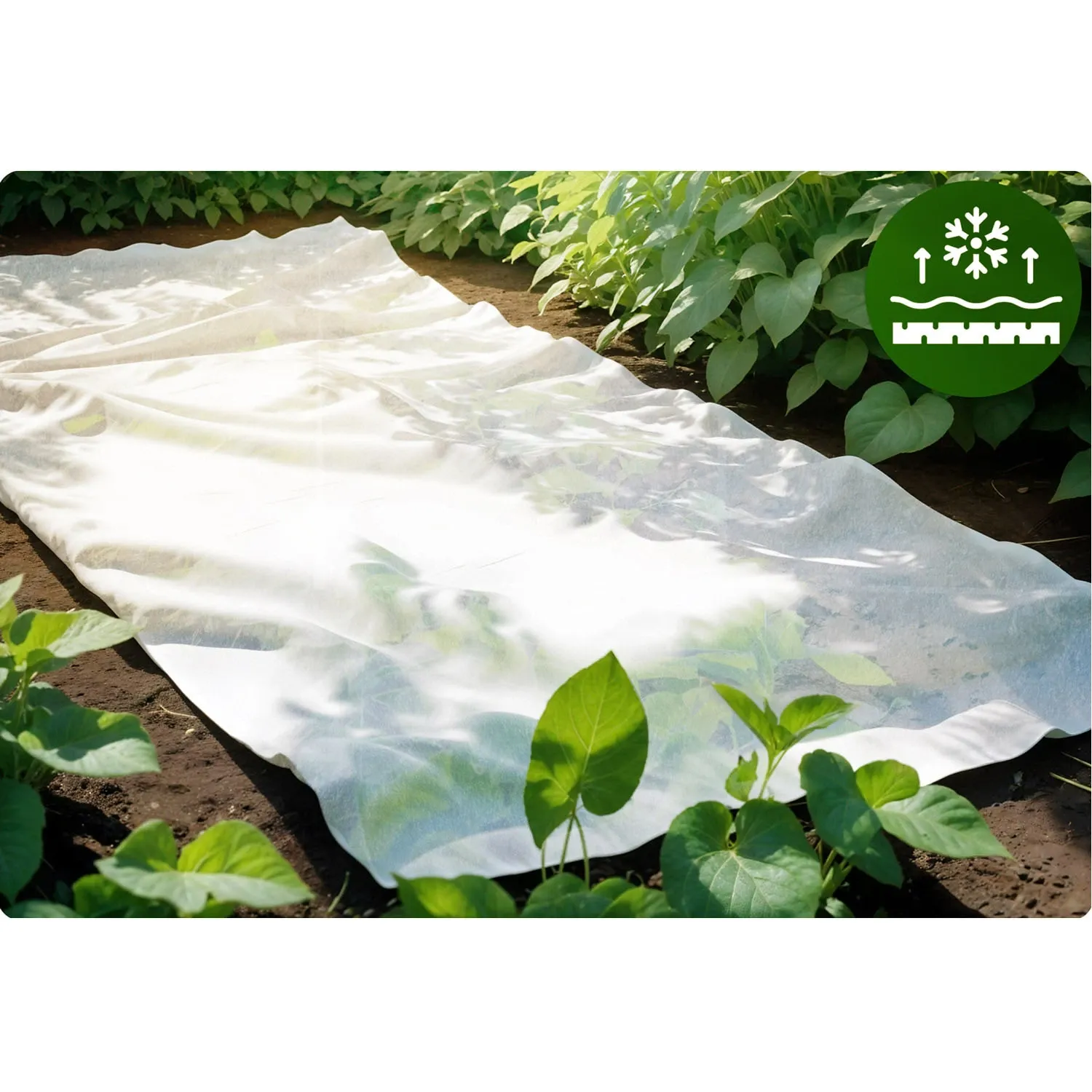 „Plonos“ agrotekstilės danga 1000 cm x 160 cm – balta - nuotrauka 1