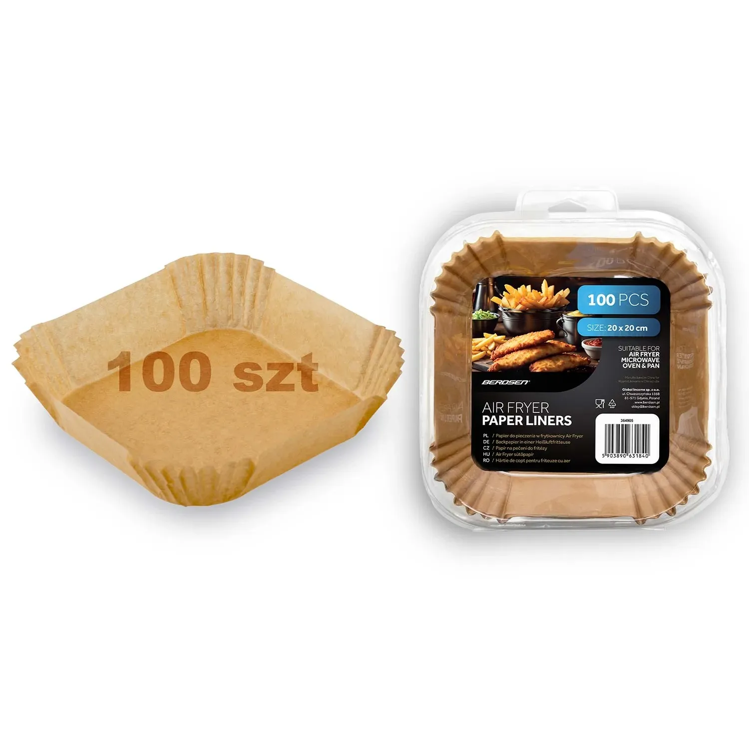 Kepimo popierius gruzdintuvės įdėklams 20 cm Berdsen - 100 vnt. - nuotrauka 1