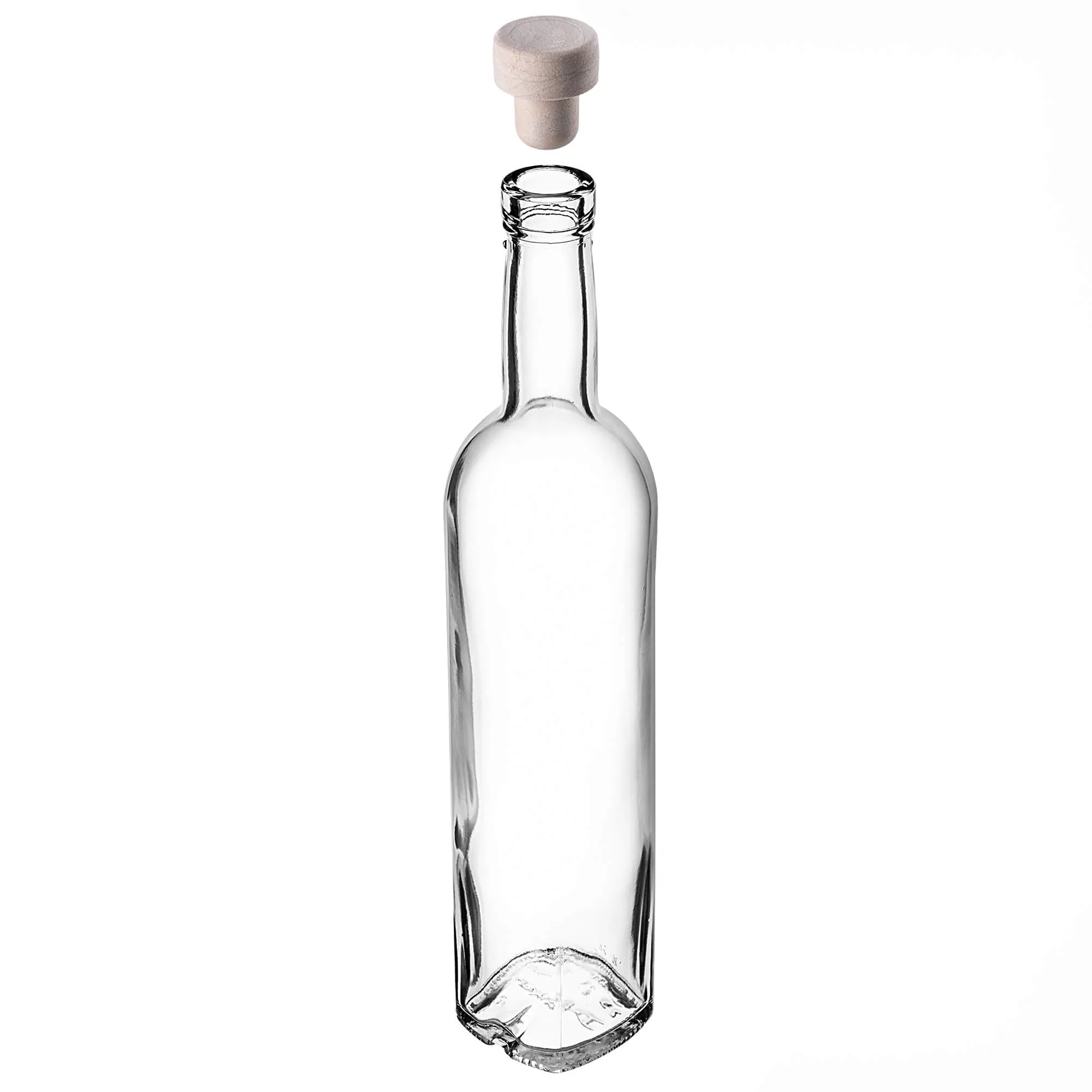 Lataro butelis su kamščiu 0,5 l su kamščiu fi19, 6 vnt.