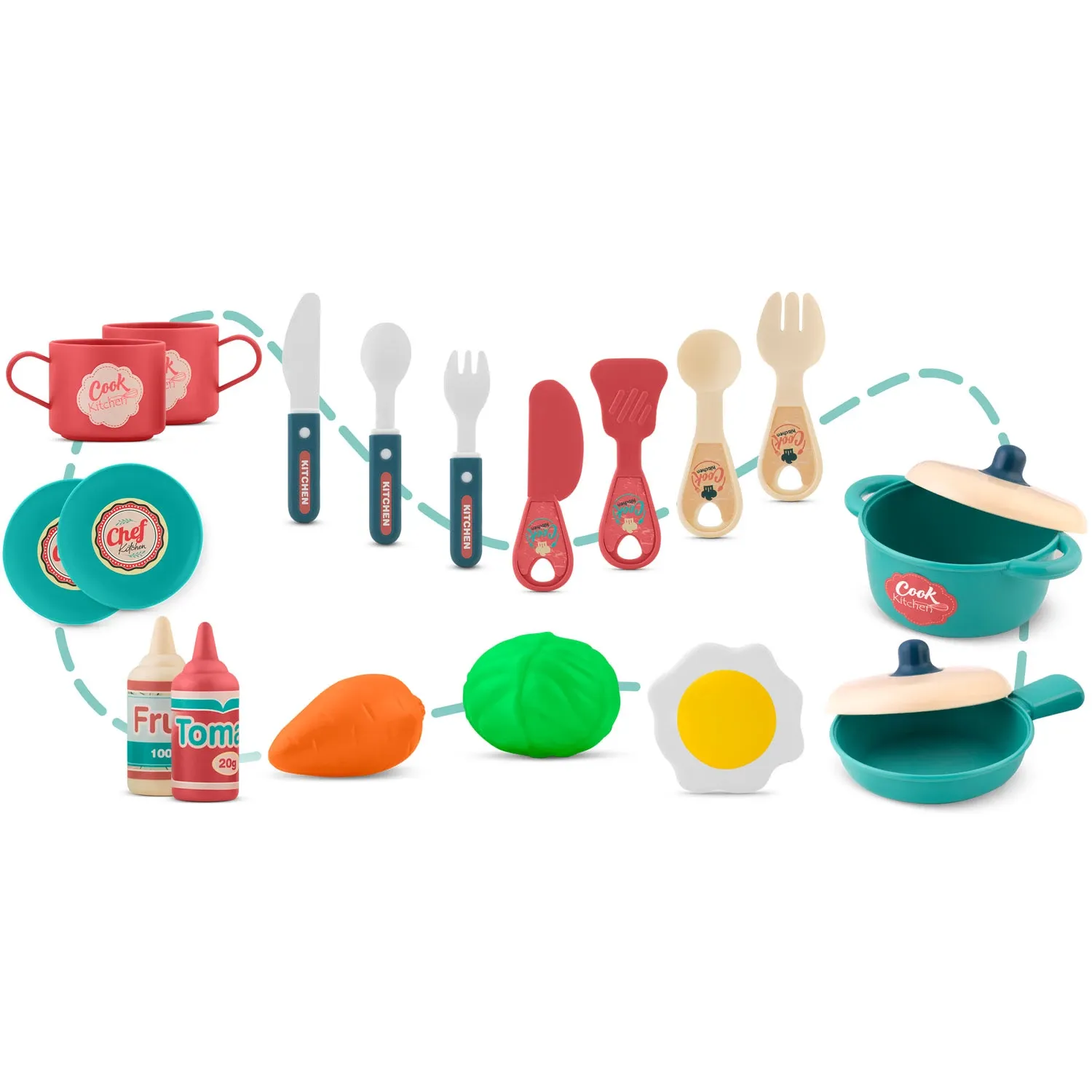 Ricokids 772901 Vaikiška virtuvė su dėklu - nuotrauka 1
