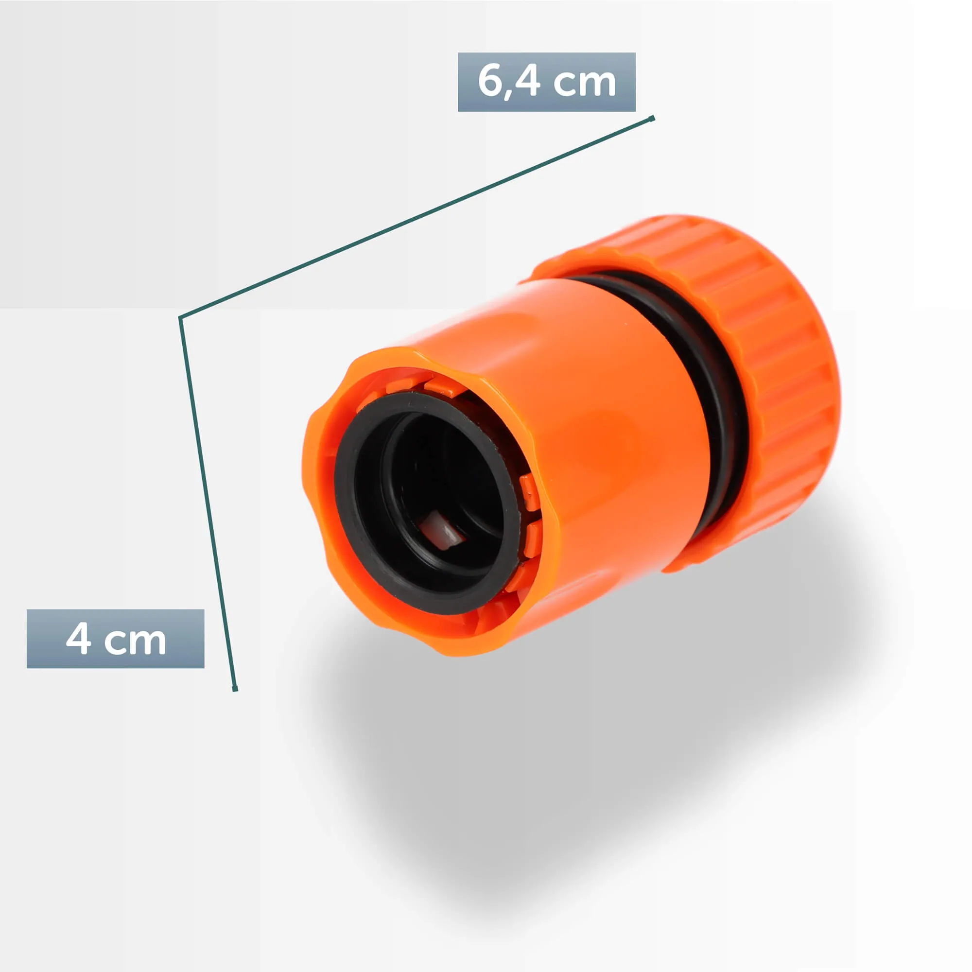3/4 colio sodo žarnos greito prijungimo jungtis, oranžinė